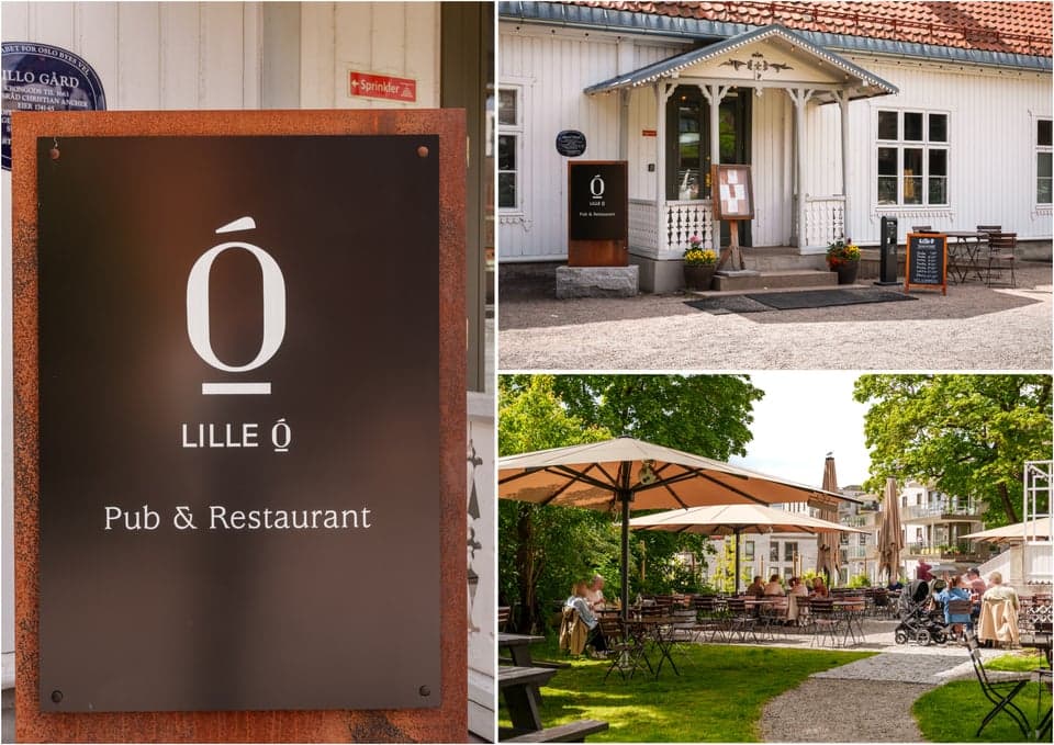 Lillo gård byr på fantastiske grøntområder og flere spisesteder like nede i gata.