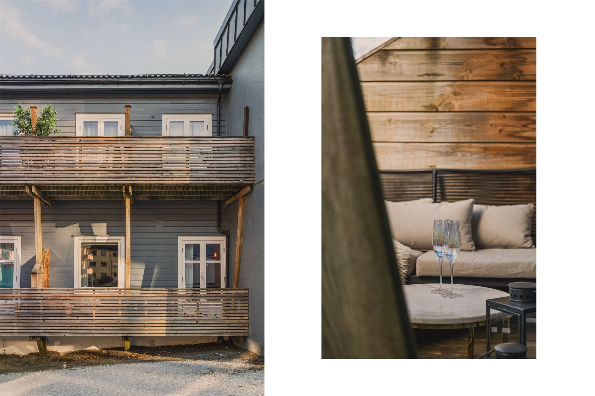 - Merk at balkongen er overbygget, noe som gjør bruksmulighetene betraktelig større -