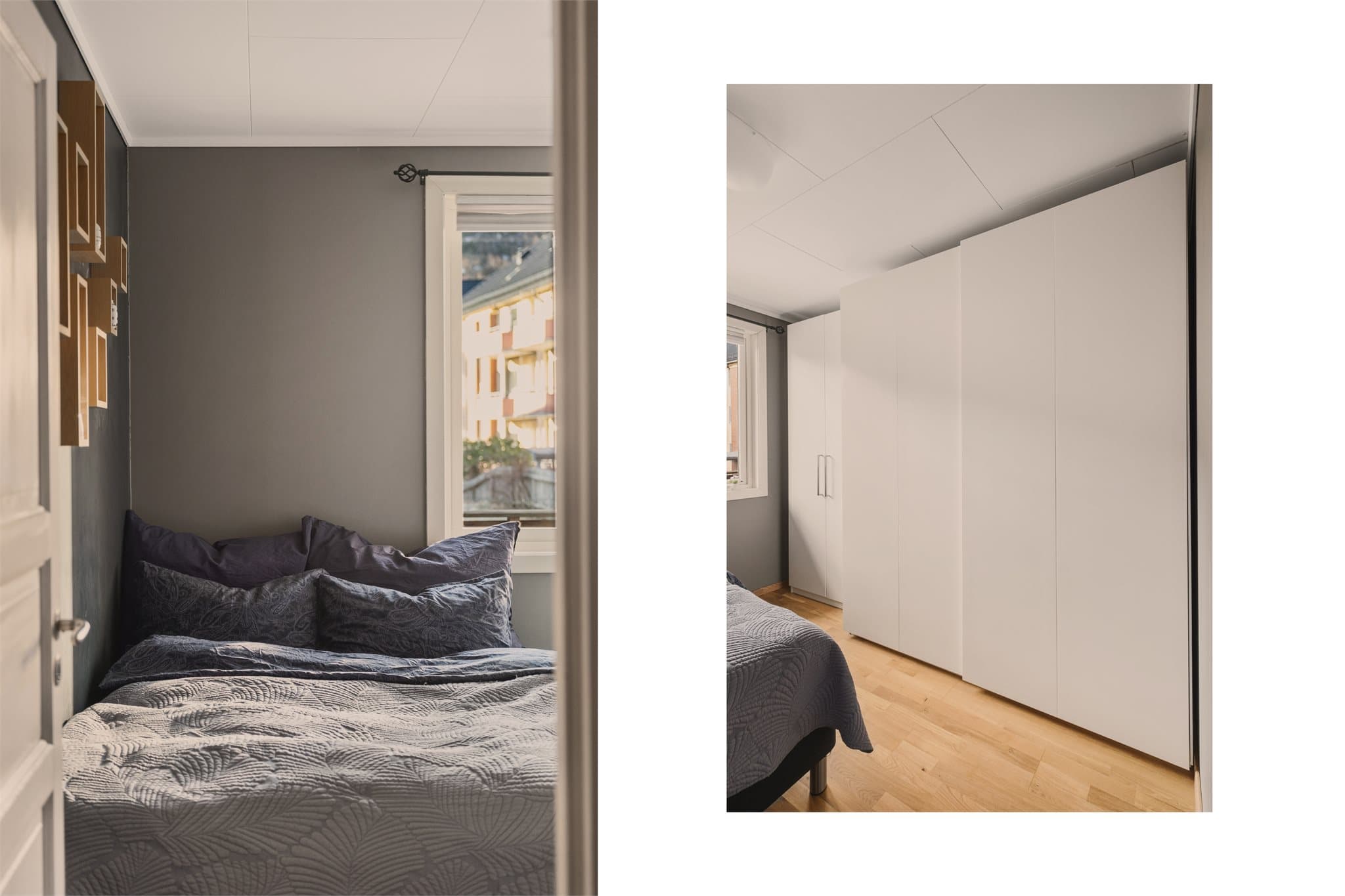 - Rikelig med lagringsplass i garderobeløsning som medfølger kostnadsfritt -