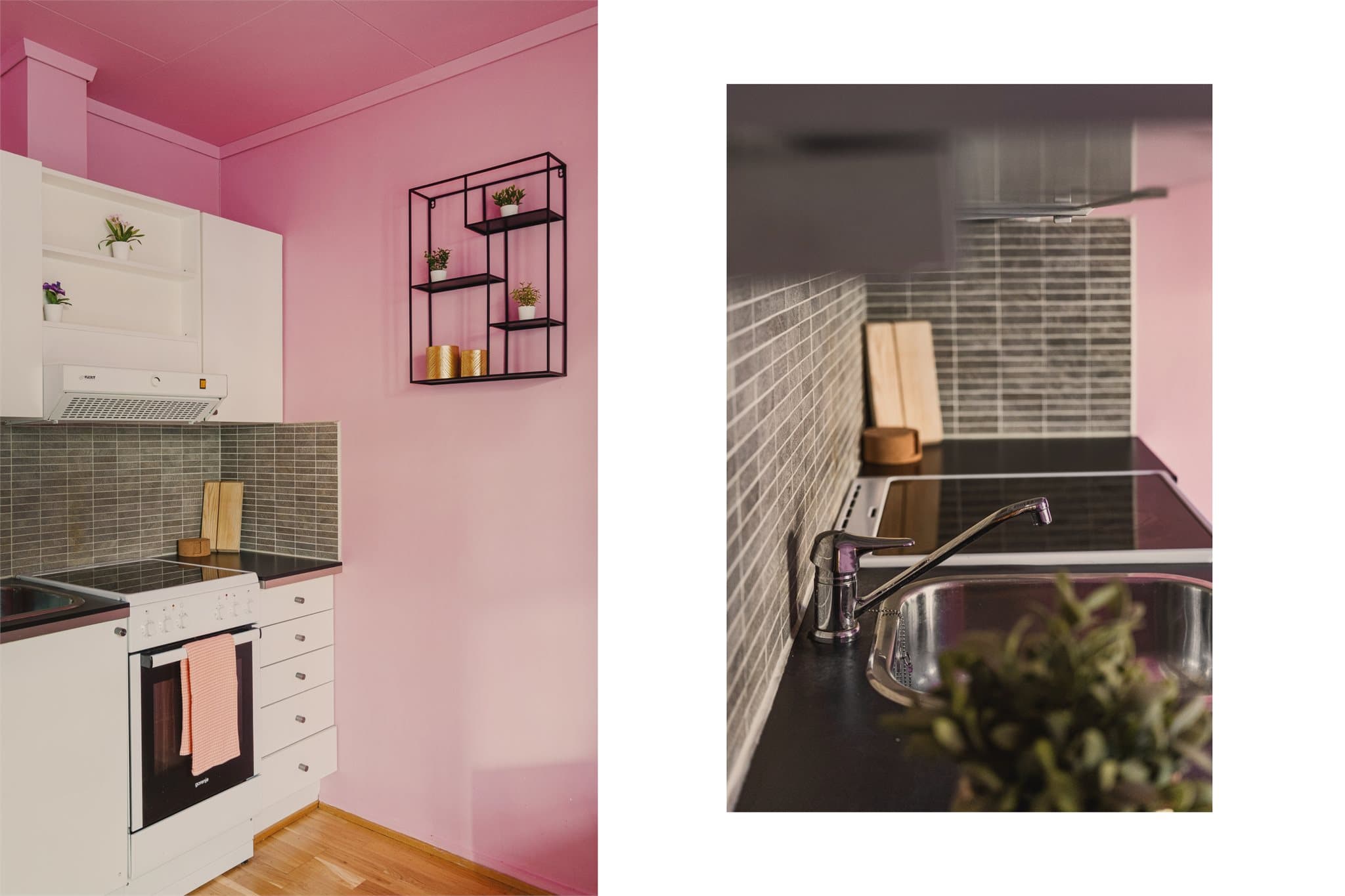 - Gjennomgående lik tre-stavs eikeparkett på gulv gir en rød tråd gjennom boligen og skaper et nydelig helhetsinntrykk -