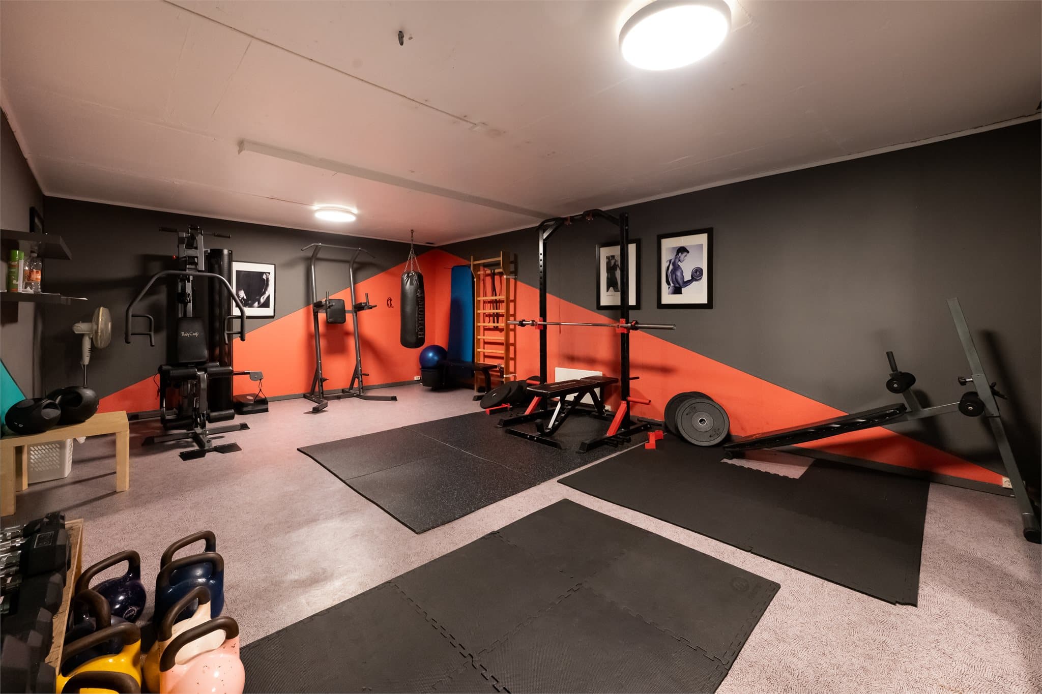 Felles treningsrom for beboerne.