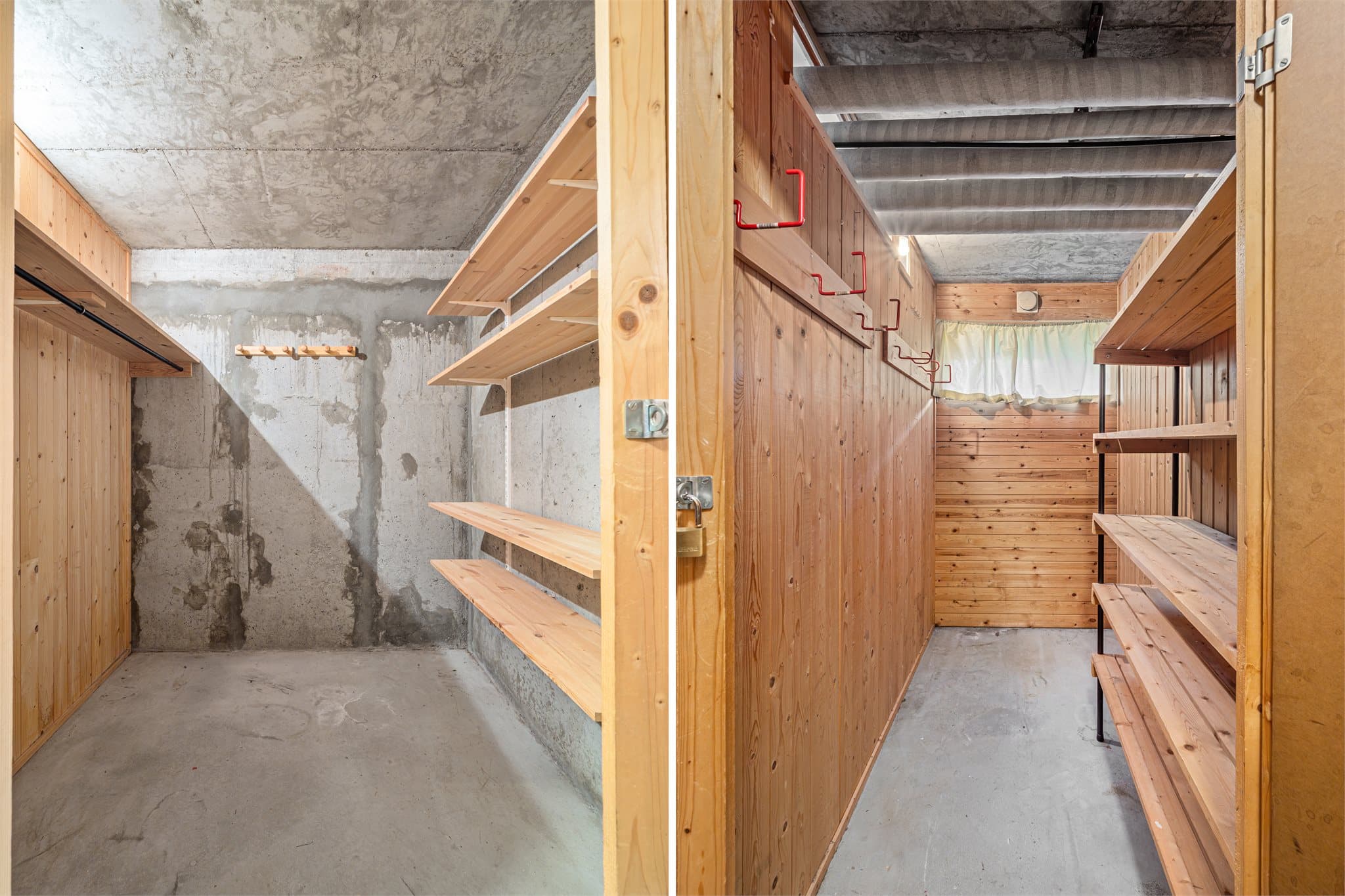 - Leiligheten disponerer to boder i underetasjen som måler hhv. 2,8m² og 3,8m² -