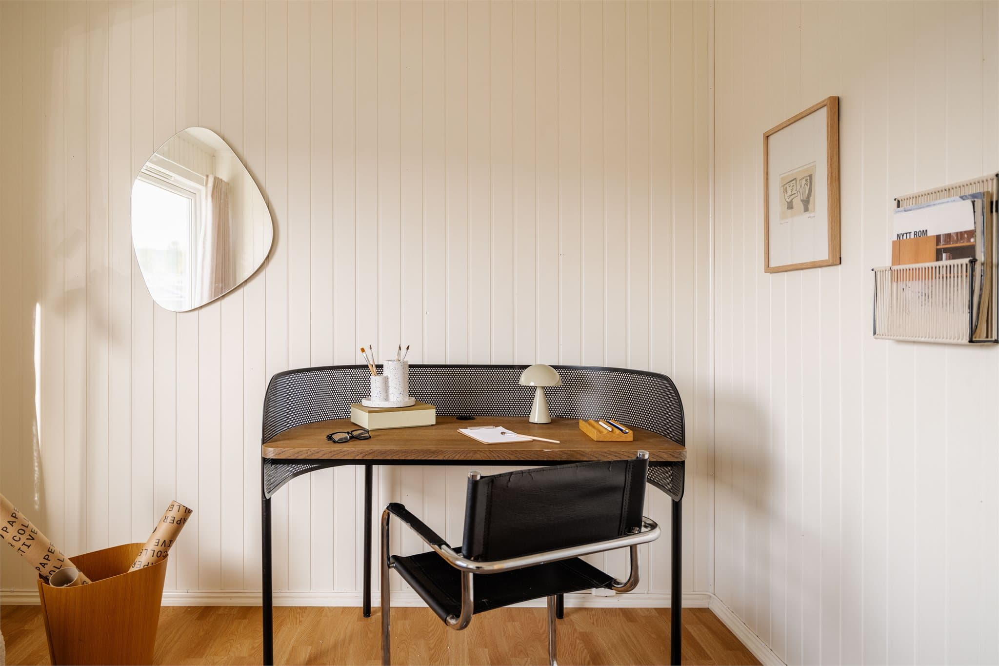 Fleksibel romløsning med god plass til skrivebord og kontormøbler.