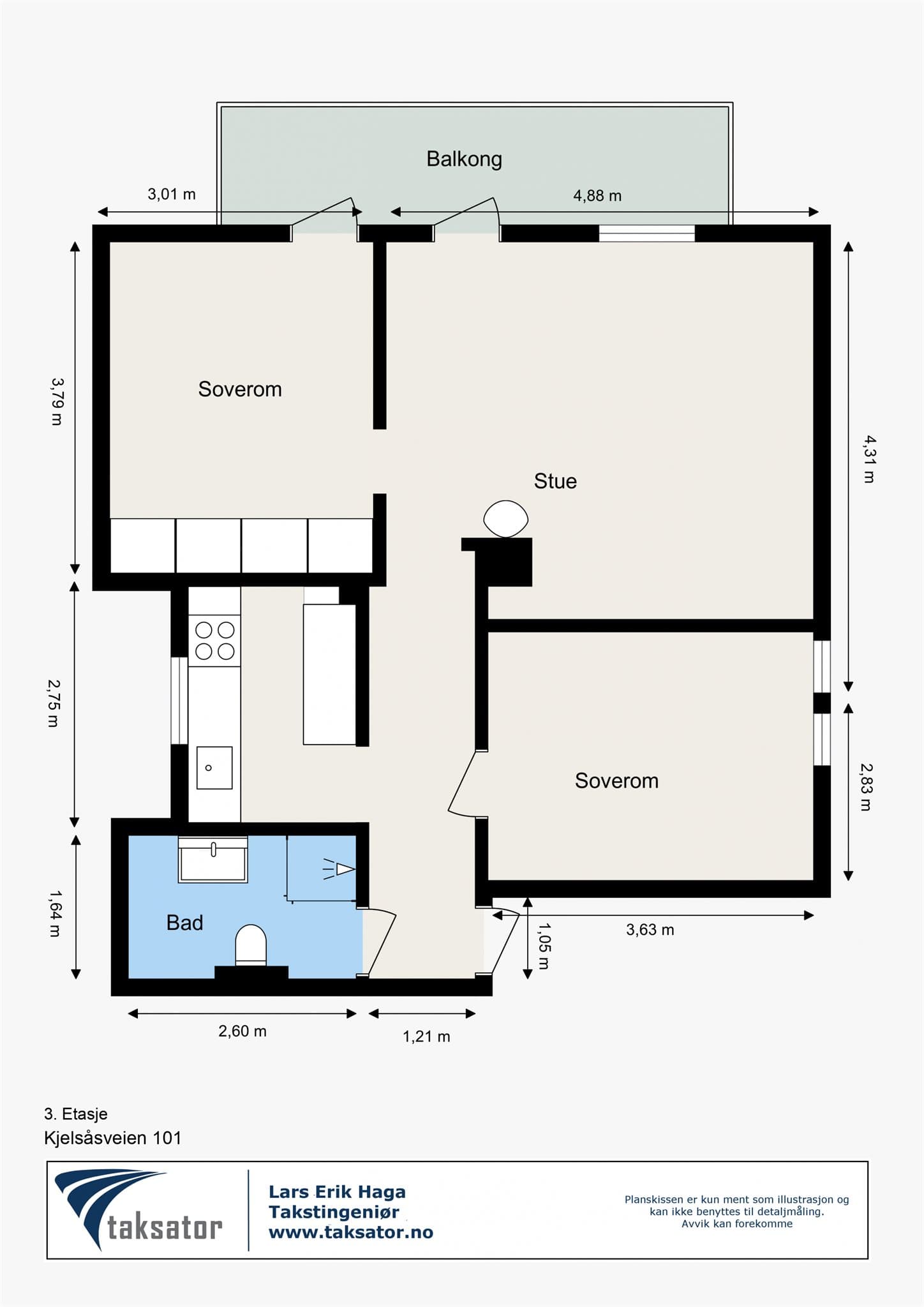 I tillegg har leiligheten bruksrett til p.plass