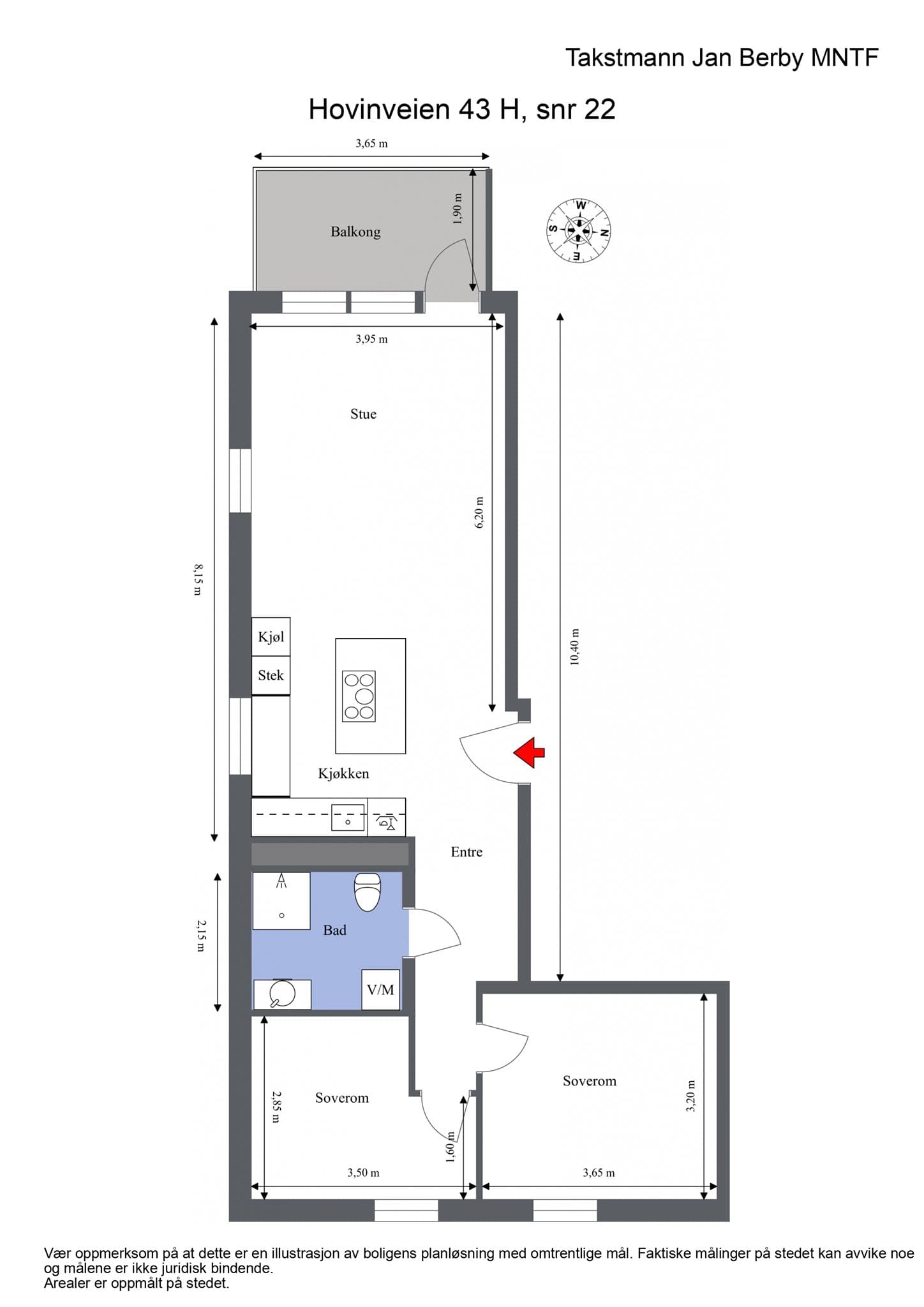 Plantegning. I tillegg medfølger bod i kjelleren.