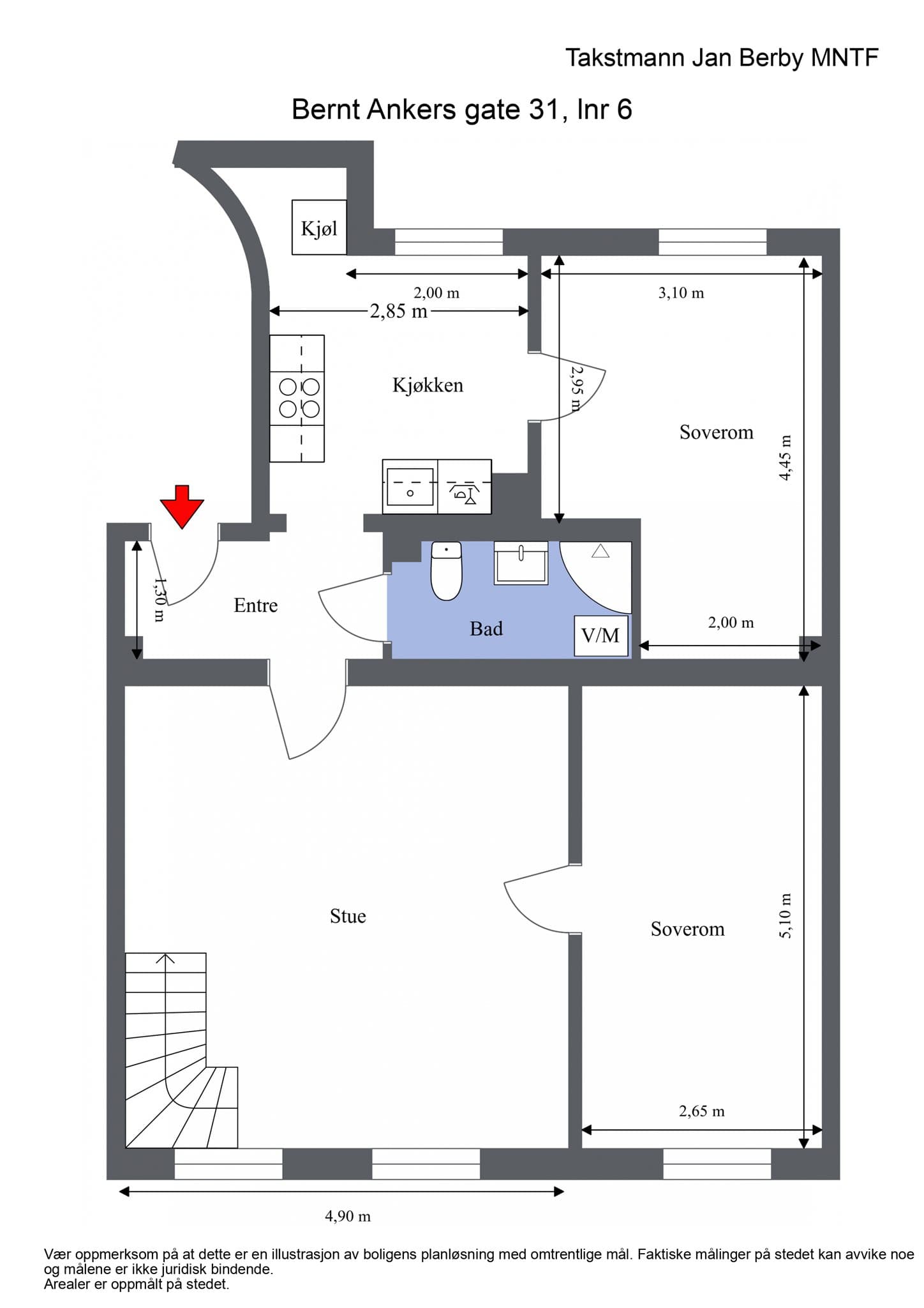Plantegning 4. etasje.