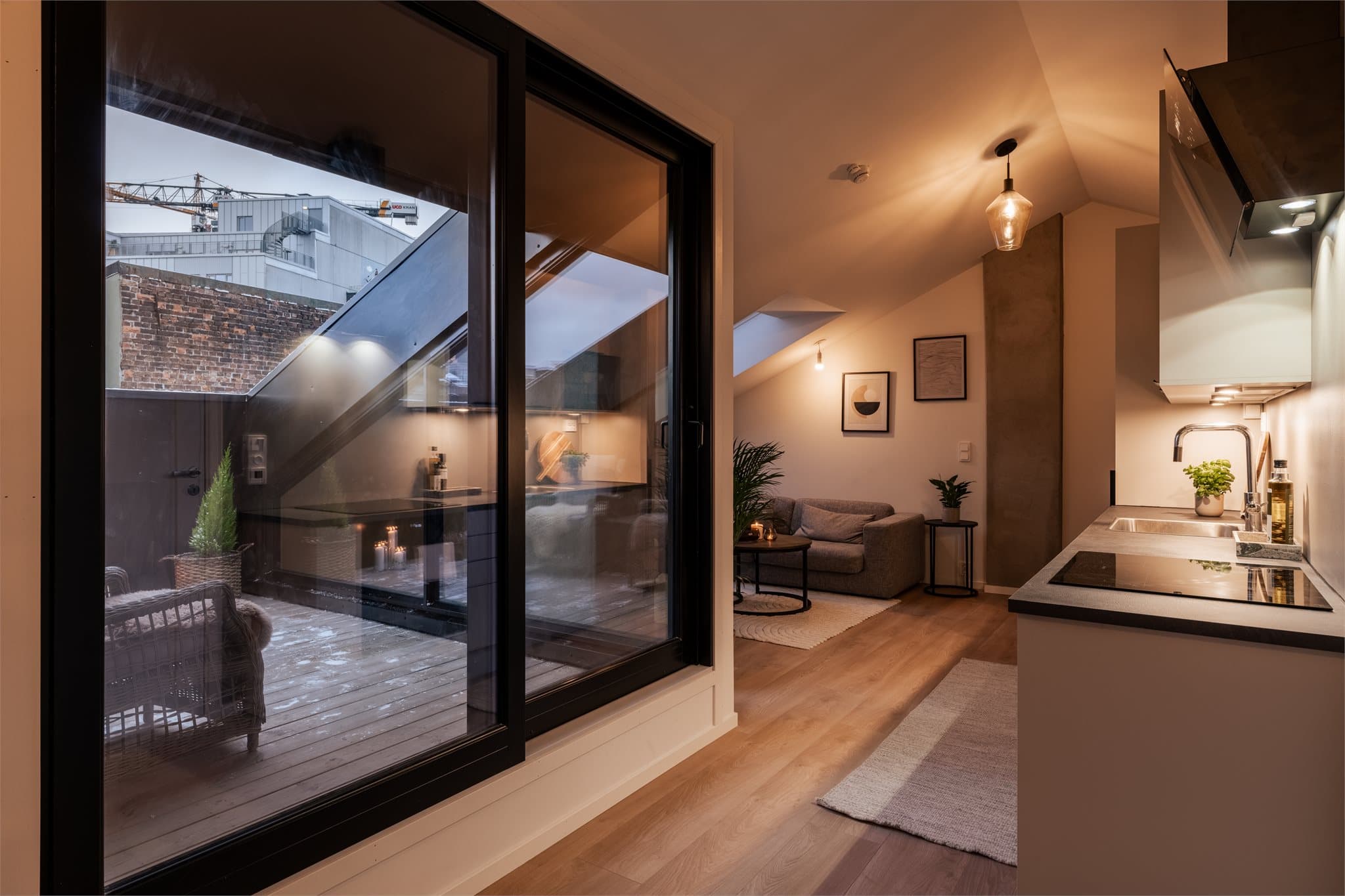 Flott kveldsstemning med god atmosfære.