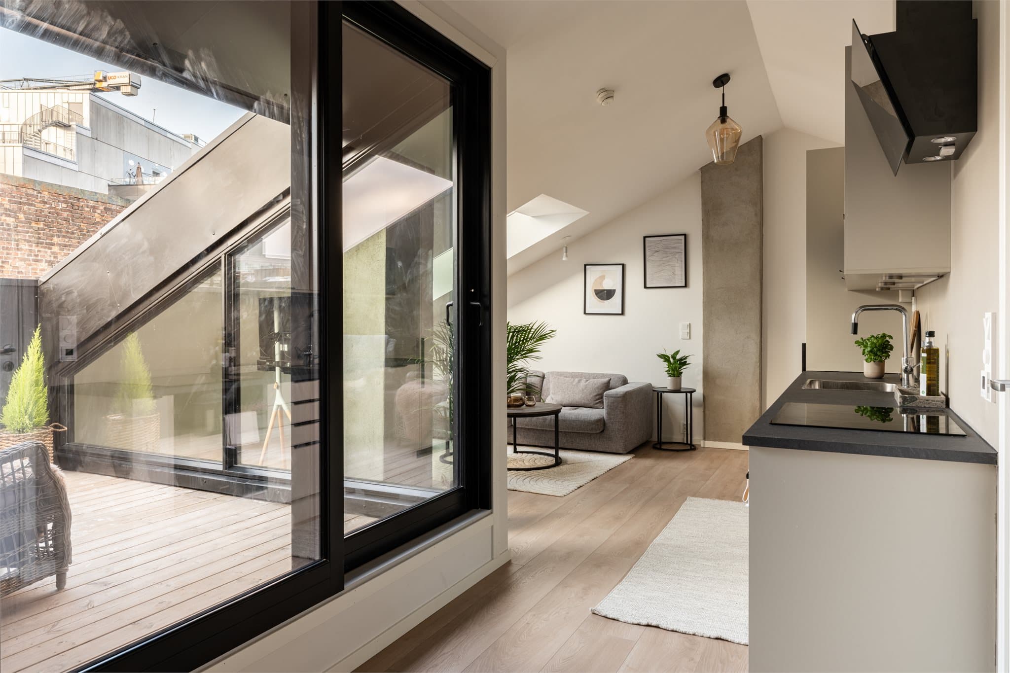 Den private takterrassen er uten tvil et blikkfang!