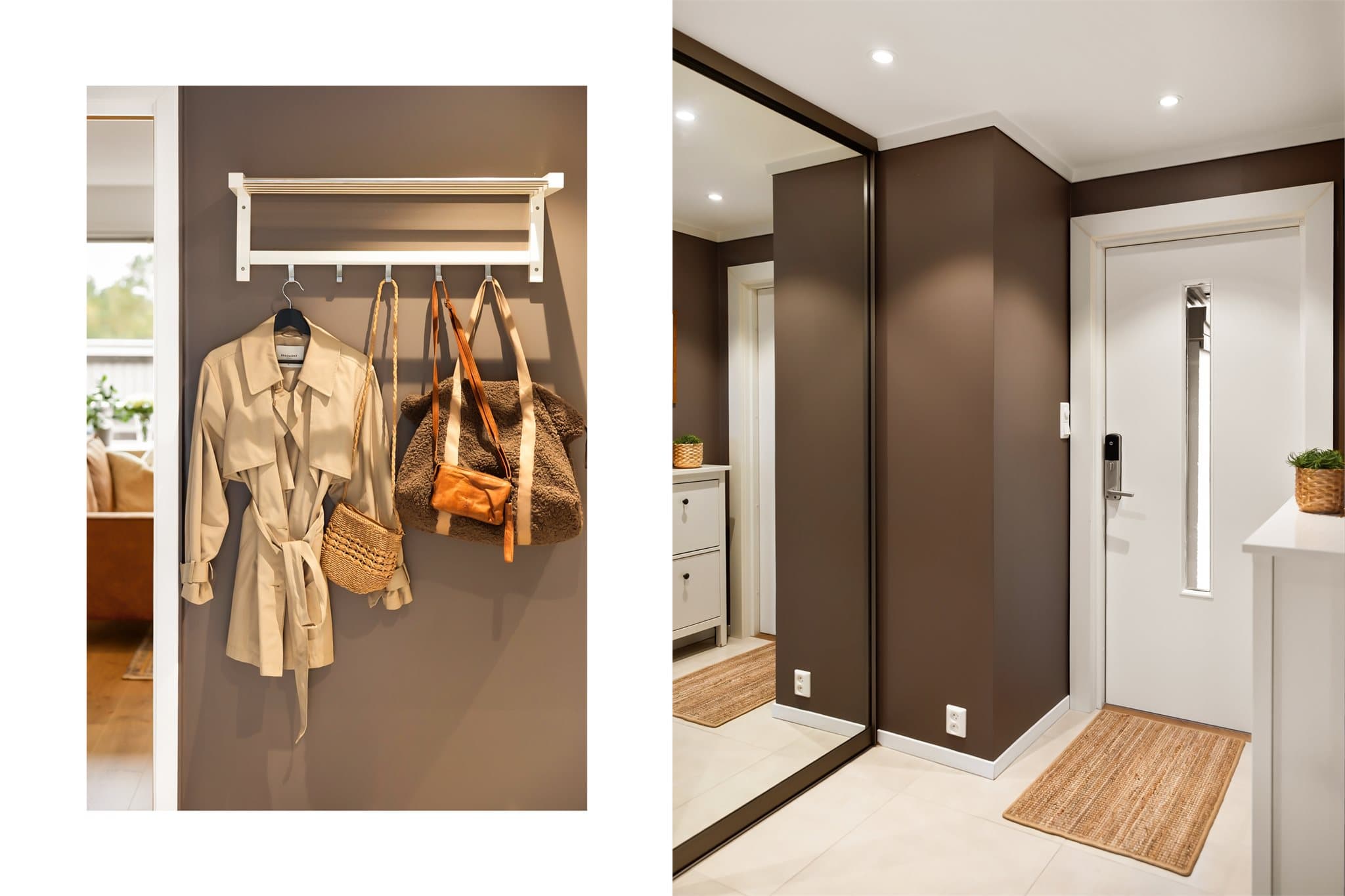 - Entré måler 5,3m², med stort garderobesdkap -