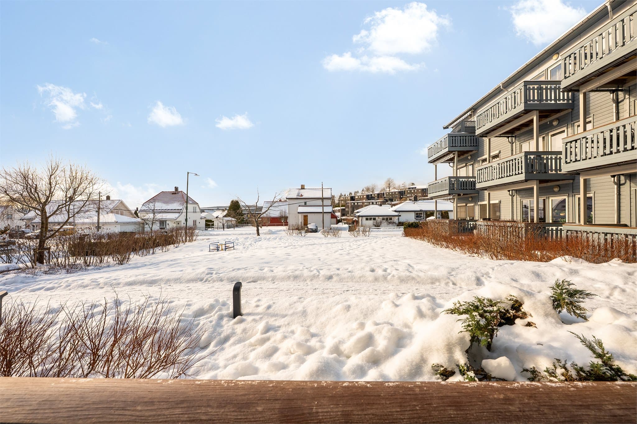Utsikt mot fellesområdet.