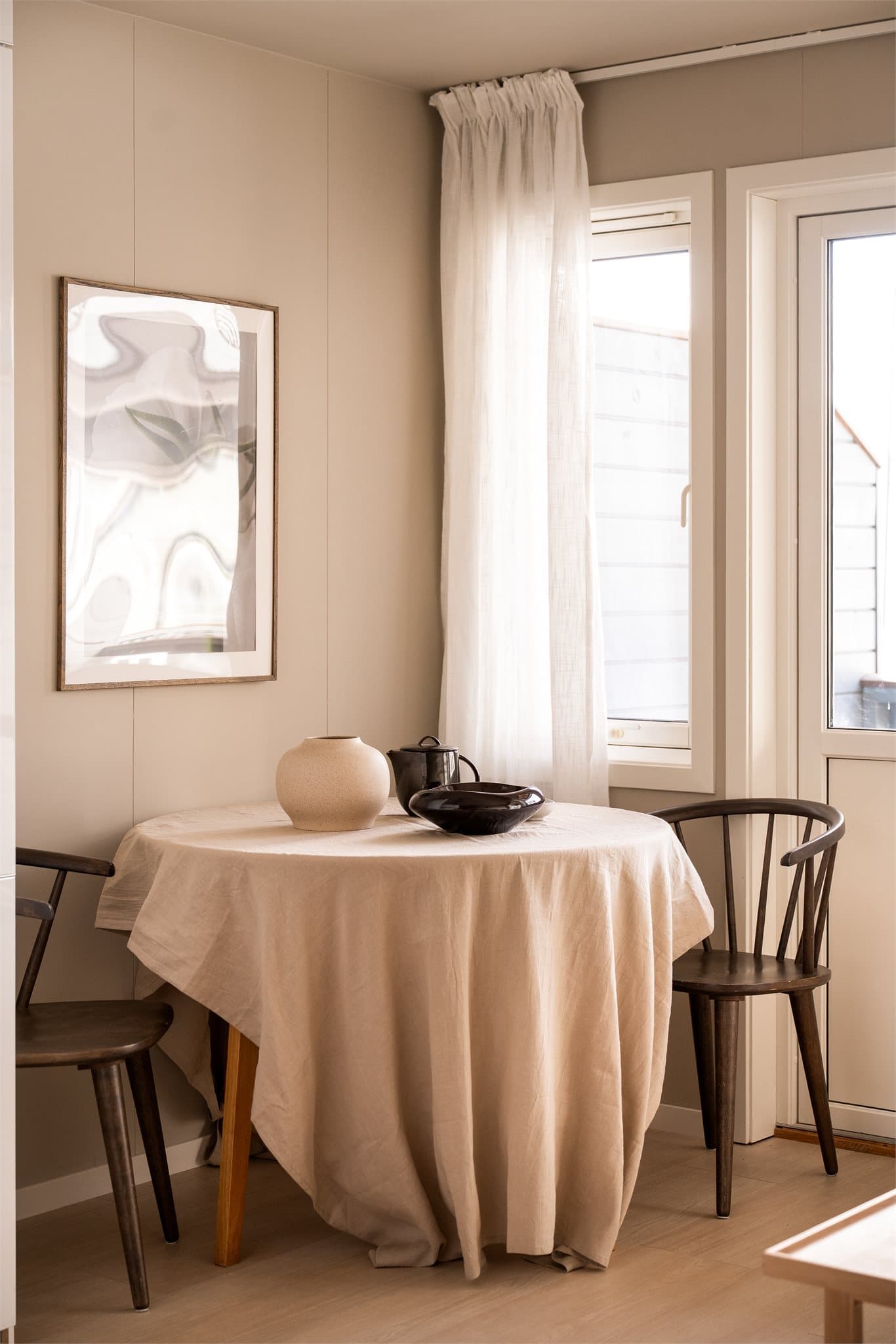 Plass til en hyggelig spiseplass.