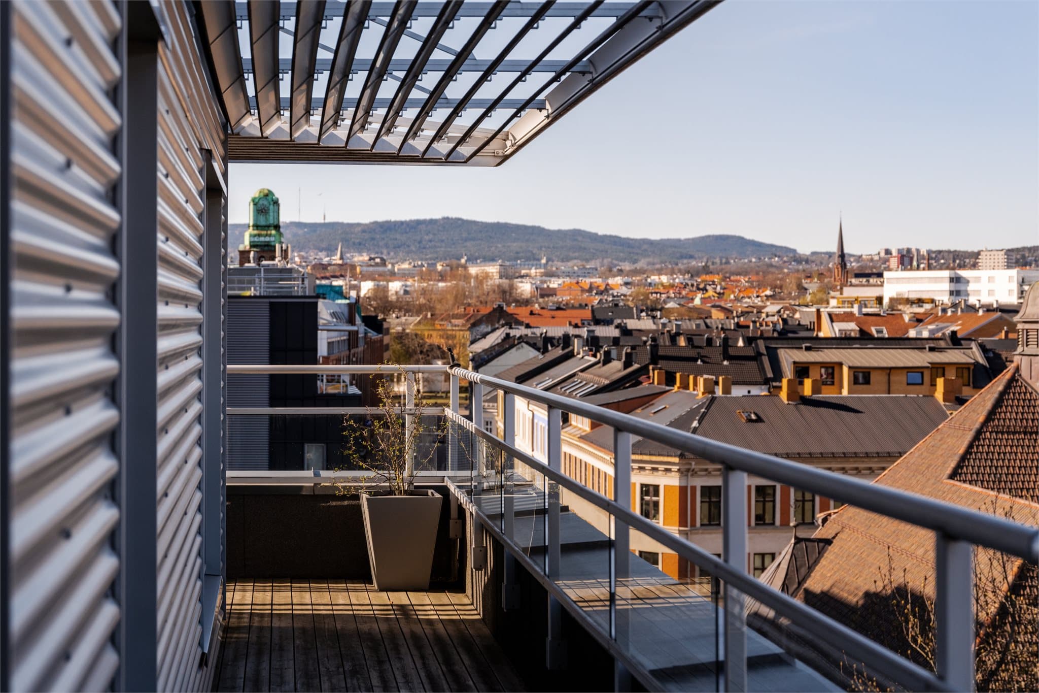 Vid utsikt over Grünerløkka og sentrum.