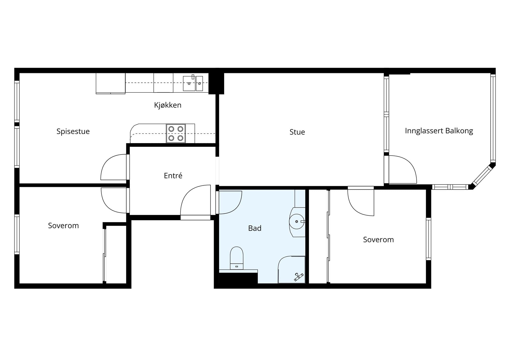 Plantegning høy 1.etg.