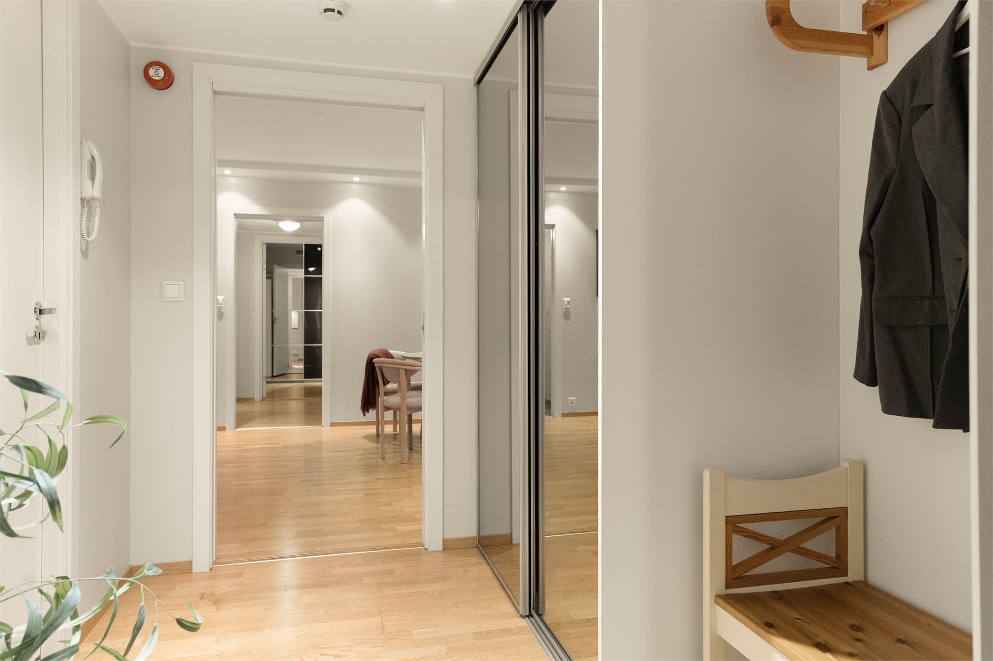 - Entréen måler 5,4 m² og har tilkomst til vaskerom -