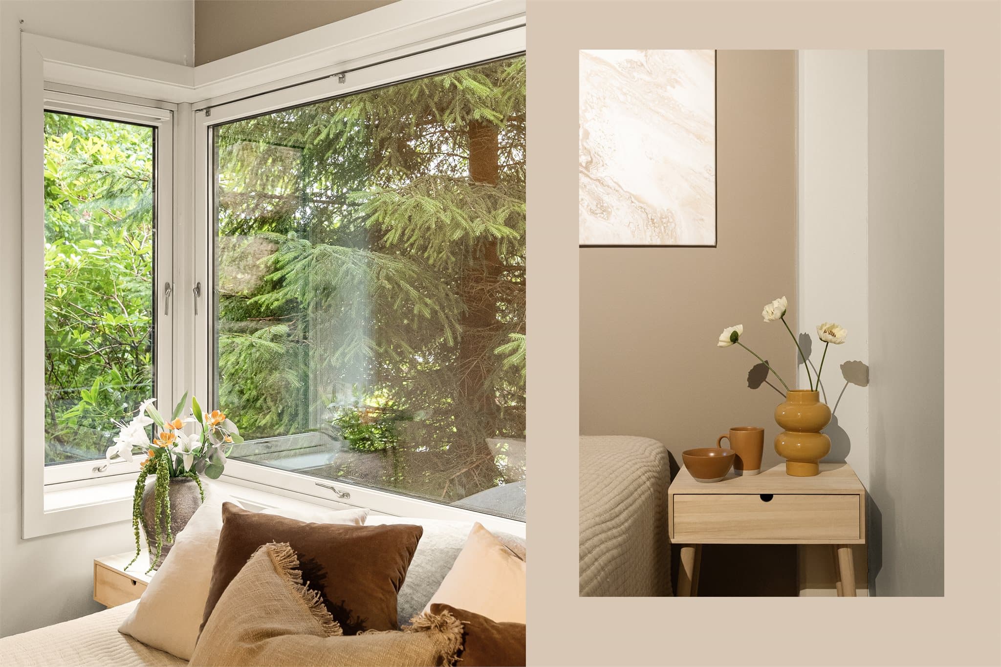 - Også her får man generøse vindusflater som slipper inn mye naturlig lys -