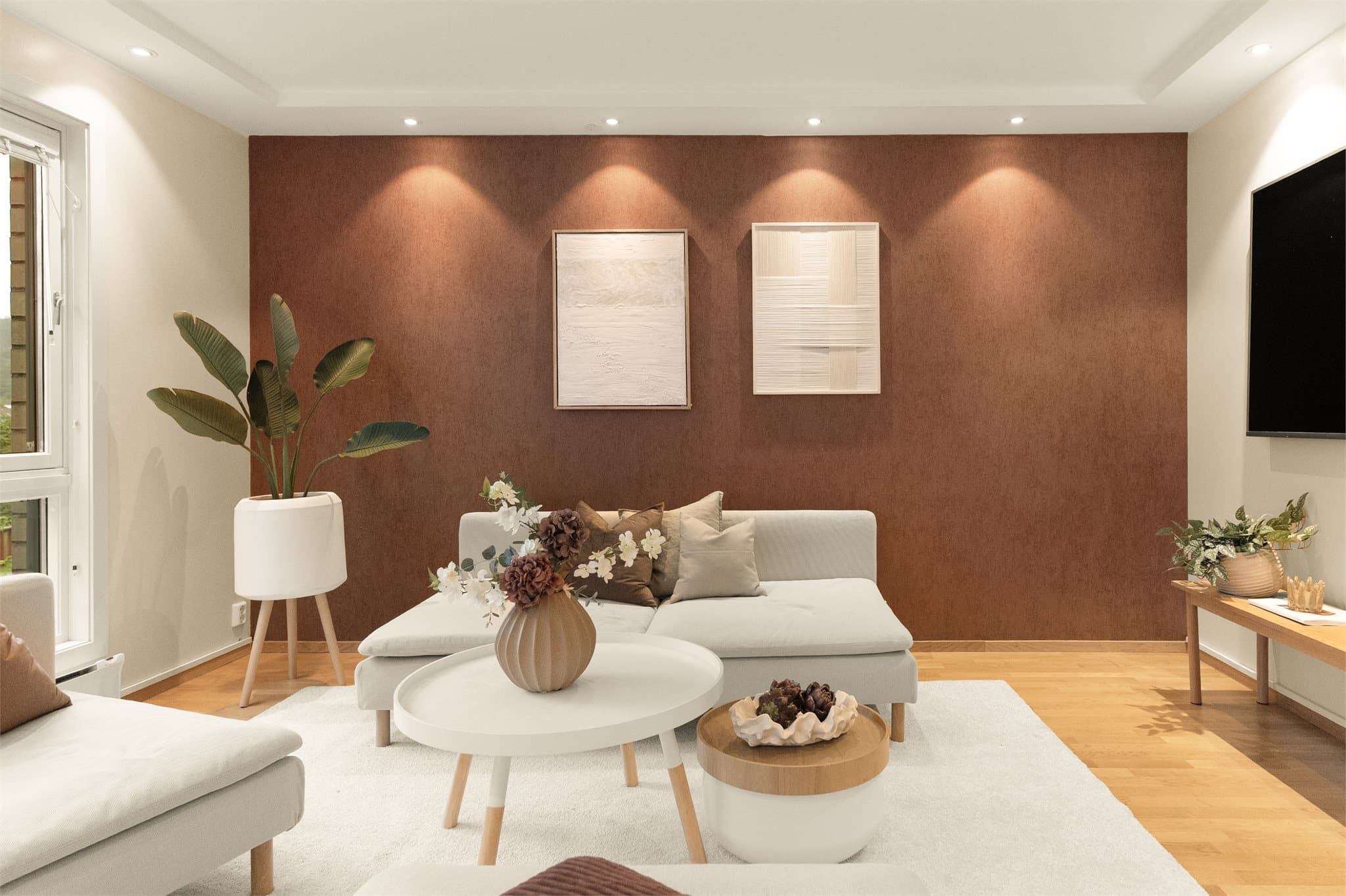 - Stue/kjøkken måler 38,3 m² -