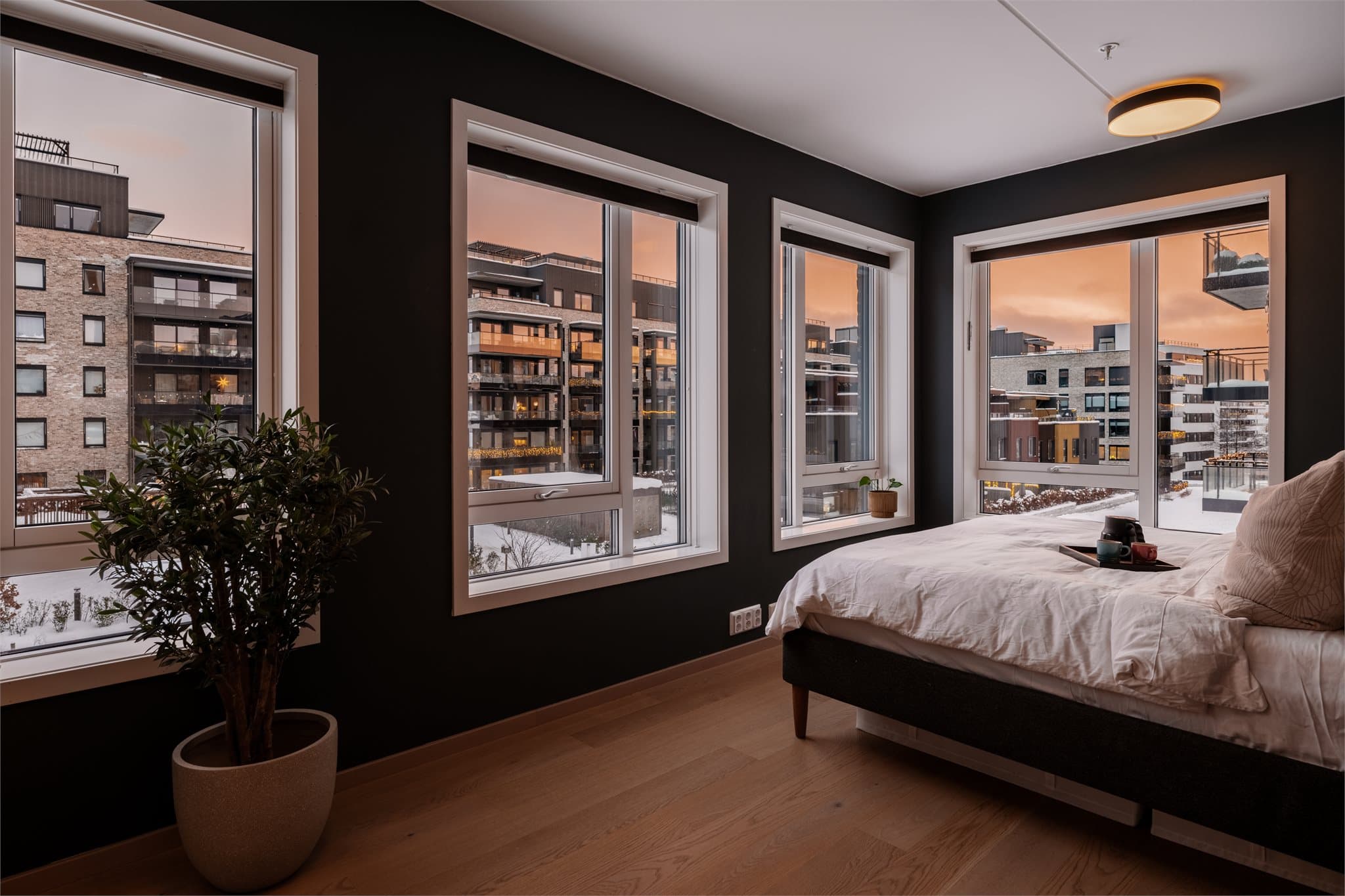 Hovedsoverom på kveldstid.