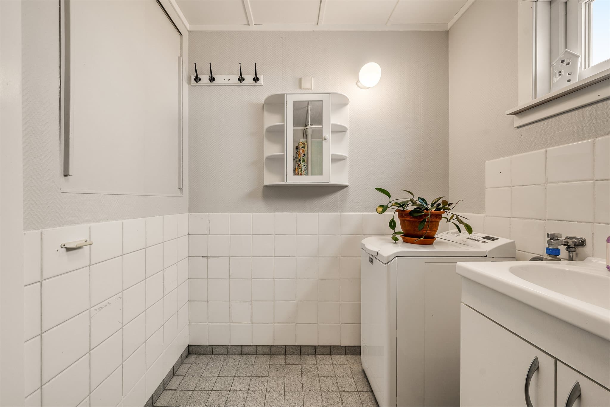 Det er opplegg for vaskemaskin.