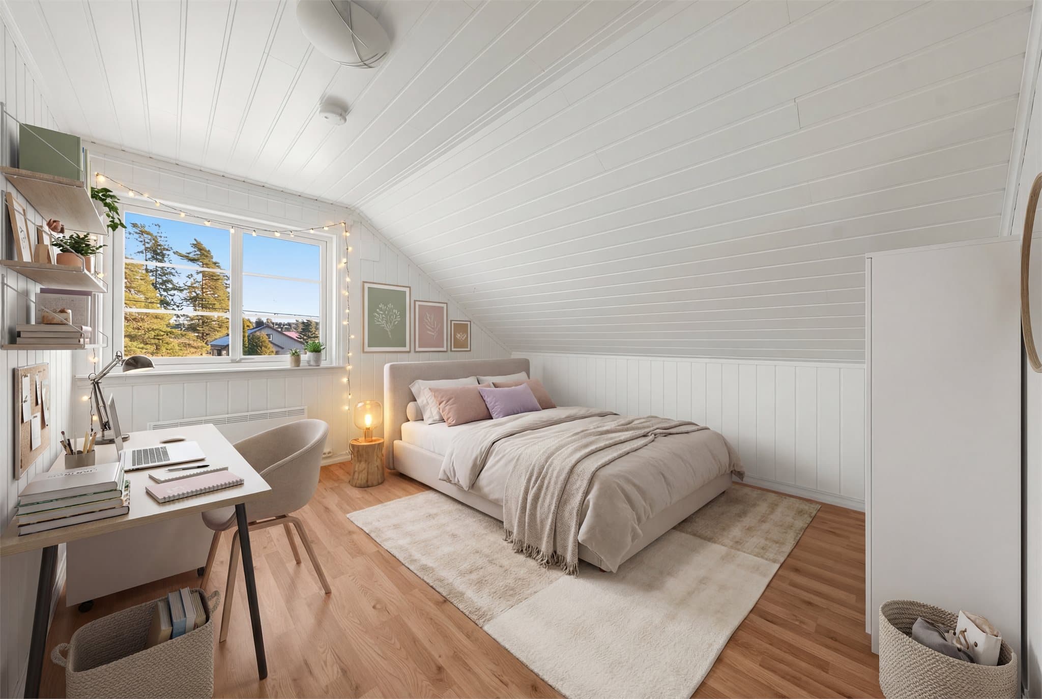 Soverom II med digital møblering