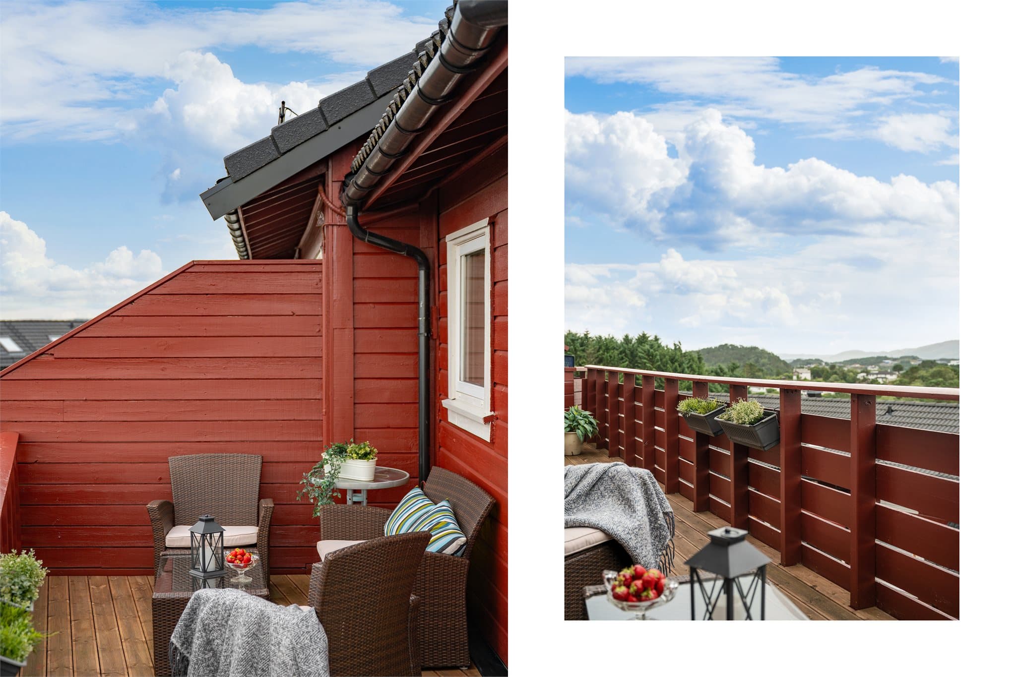 - Balkongen måler 15 m² -