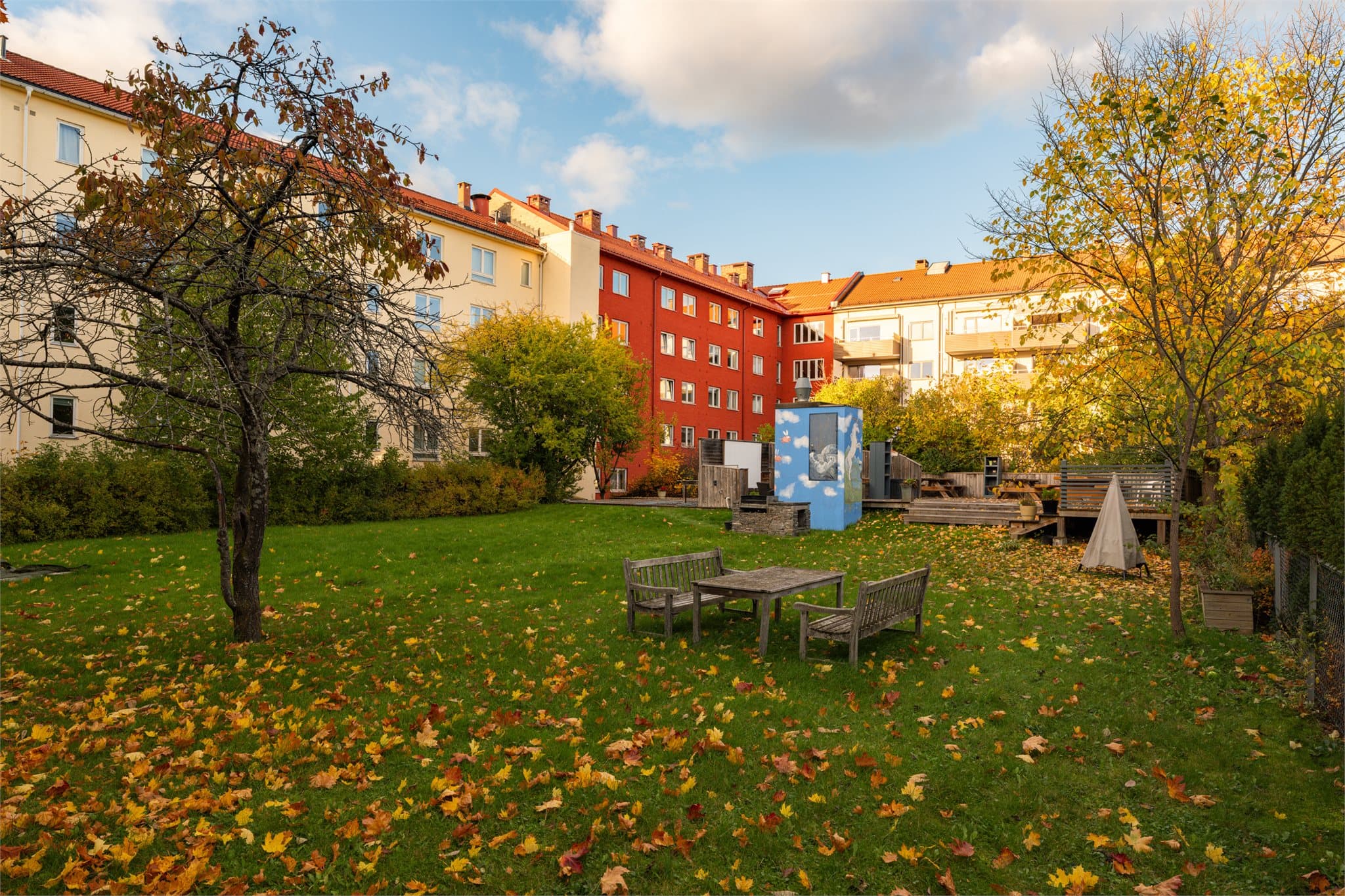 Et sosialt og hyggelig fellesområde for beboerne.