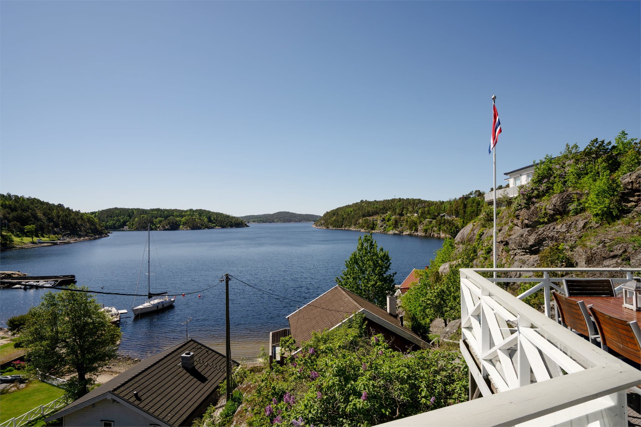 Utsikt mot stranden.