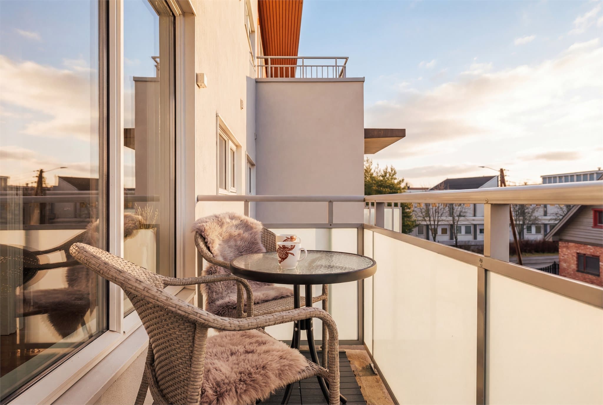 Her er det plass til sittegruppe.