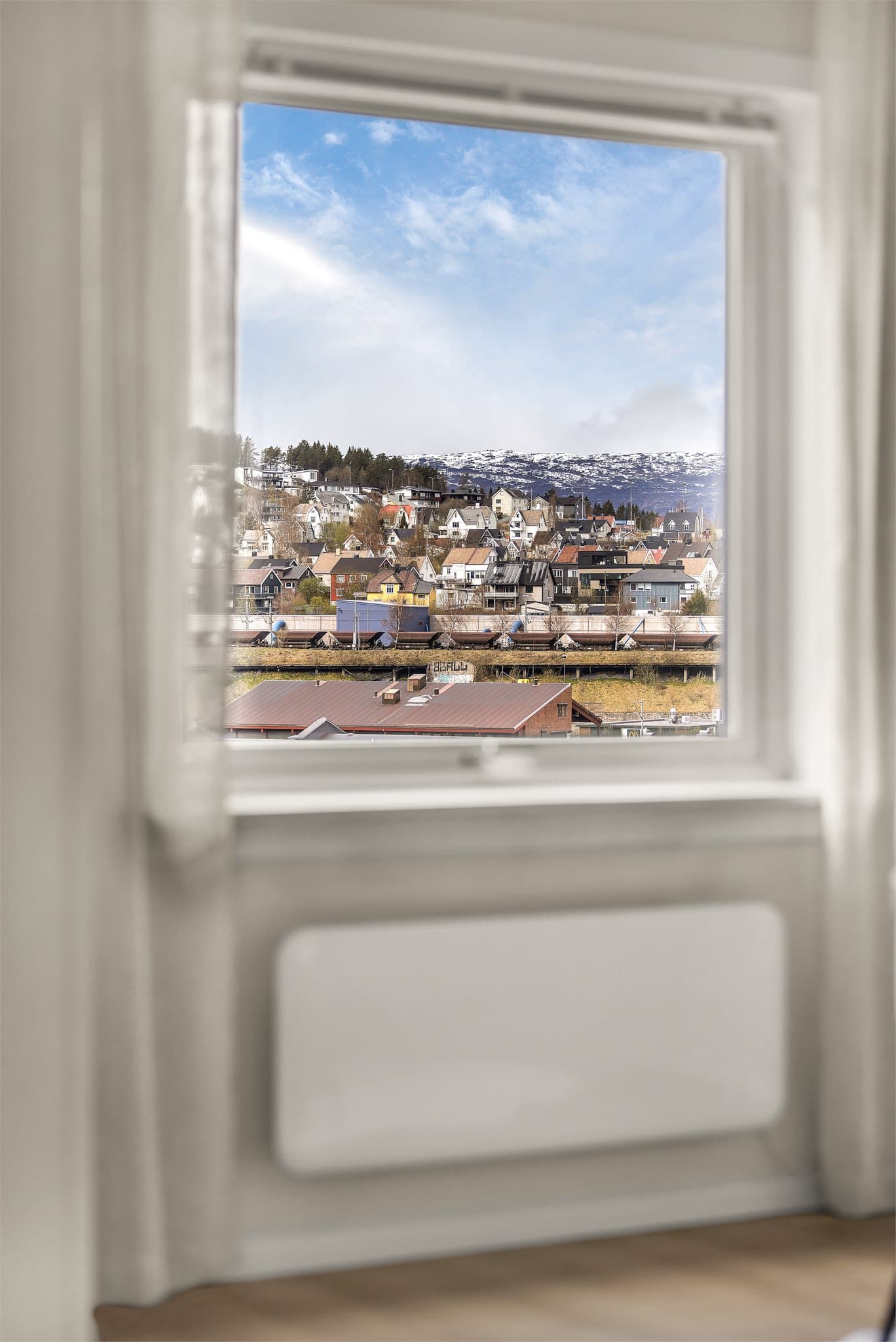 Utsikten fra spisestuen mot Frydenlund