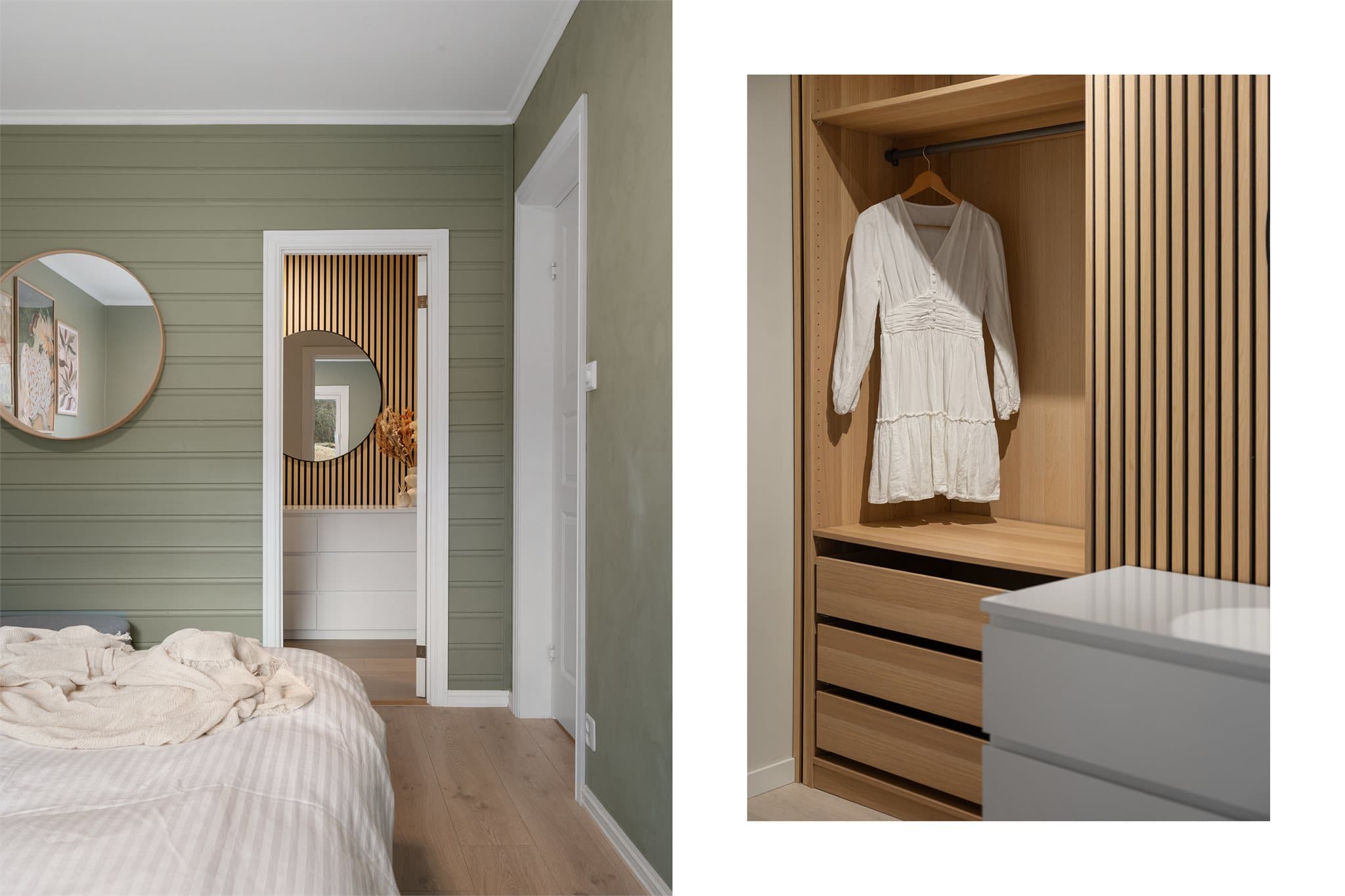 - I tilknytning til soverommet er det en bod med god plass til oppbevaring av klær -