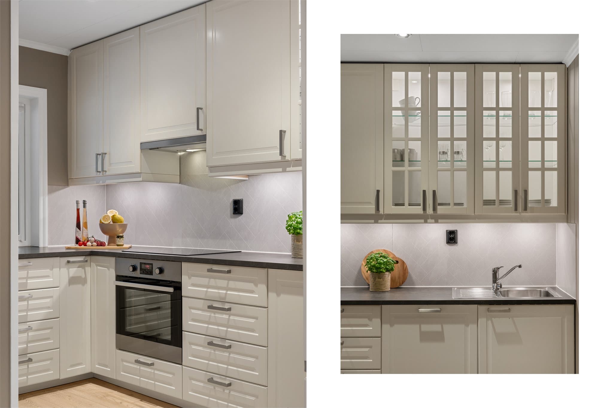 - Godt med skap- og benkplass gjør matlagingen til en drøm -