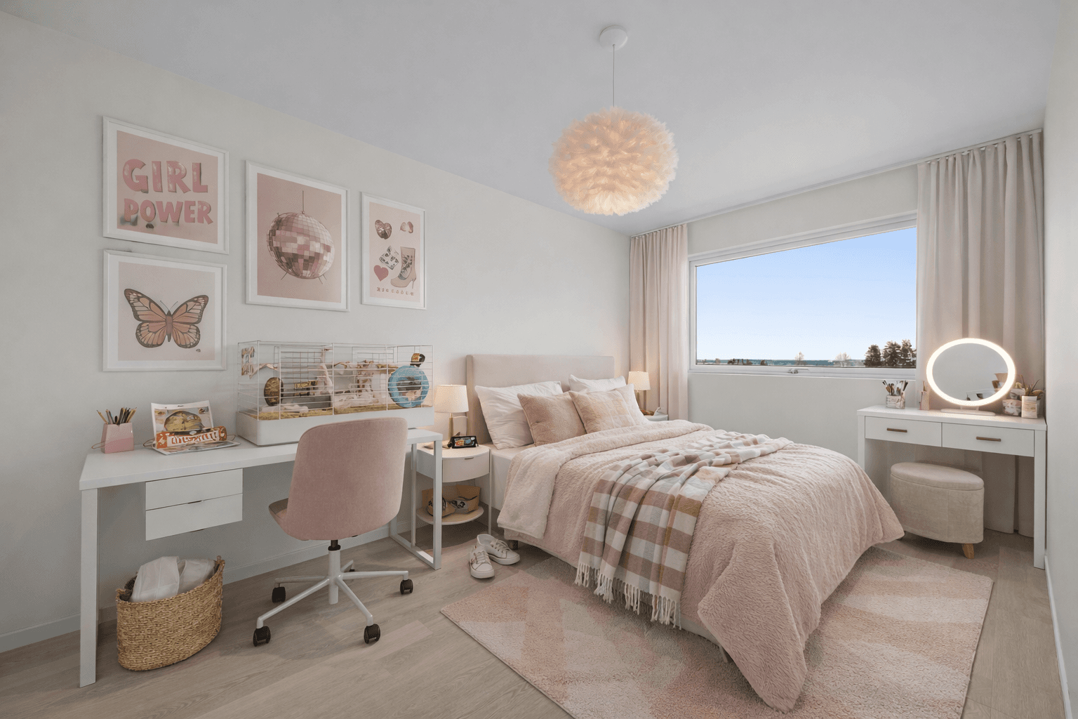 Soverom II med digital møblering