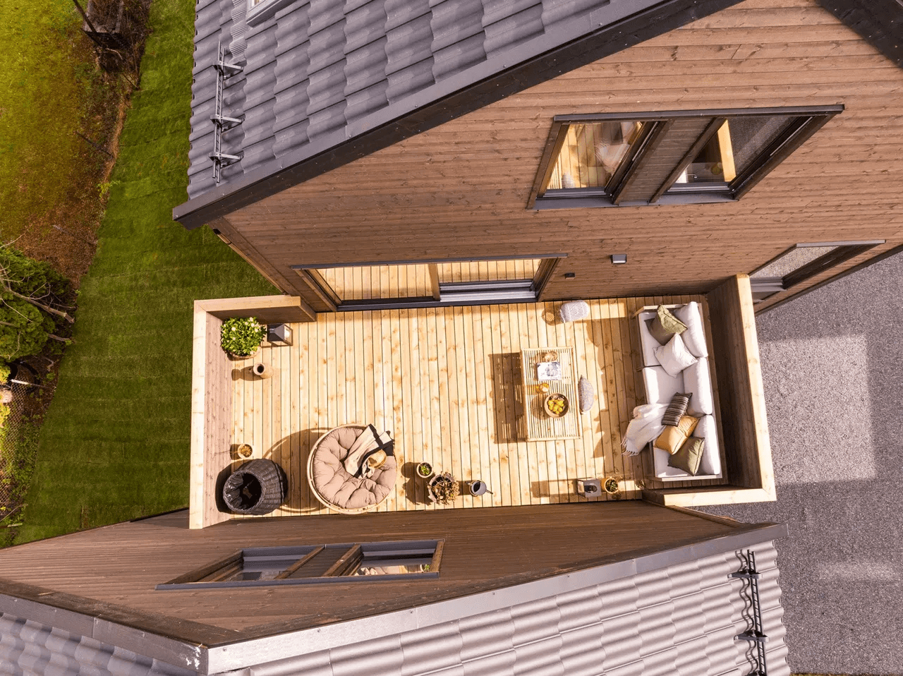 Et herlig uteområde om sommeren.