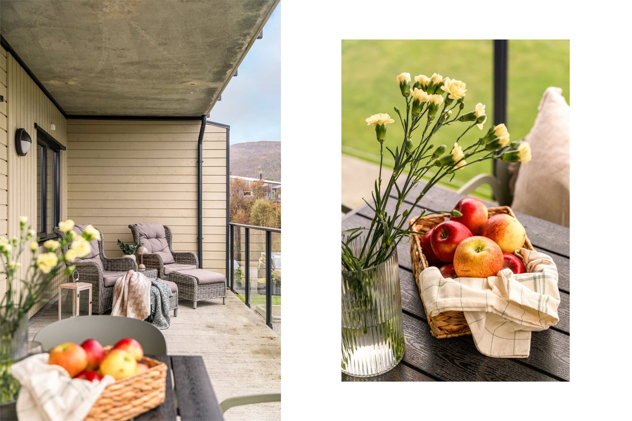 - God plass til ønsket utemøblement i ulike soner -