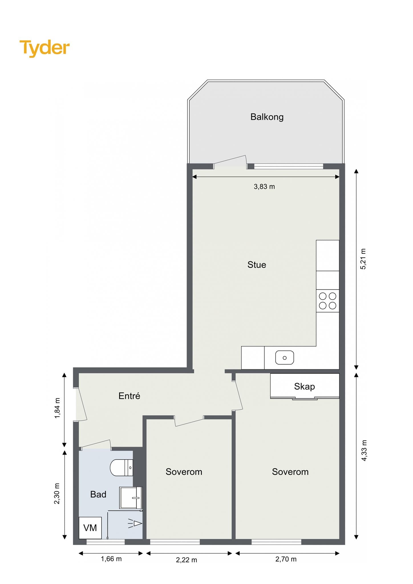 Plantegning Alexander Kiellands gate 12 A