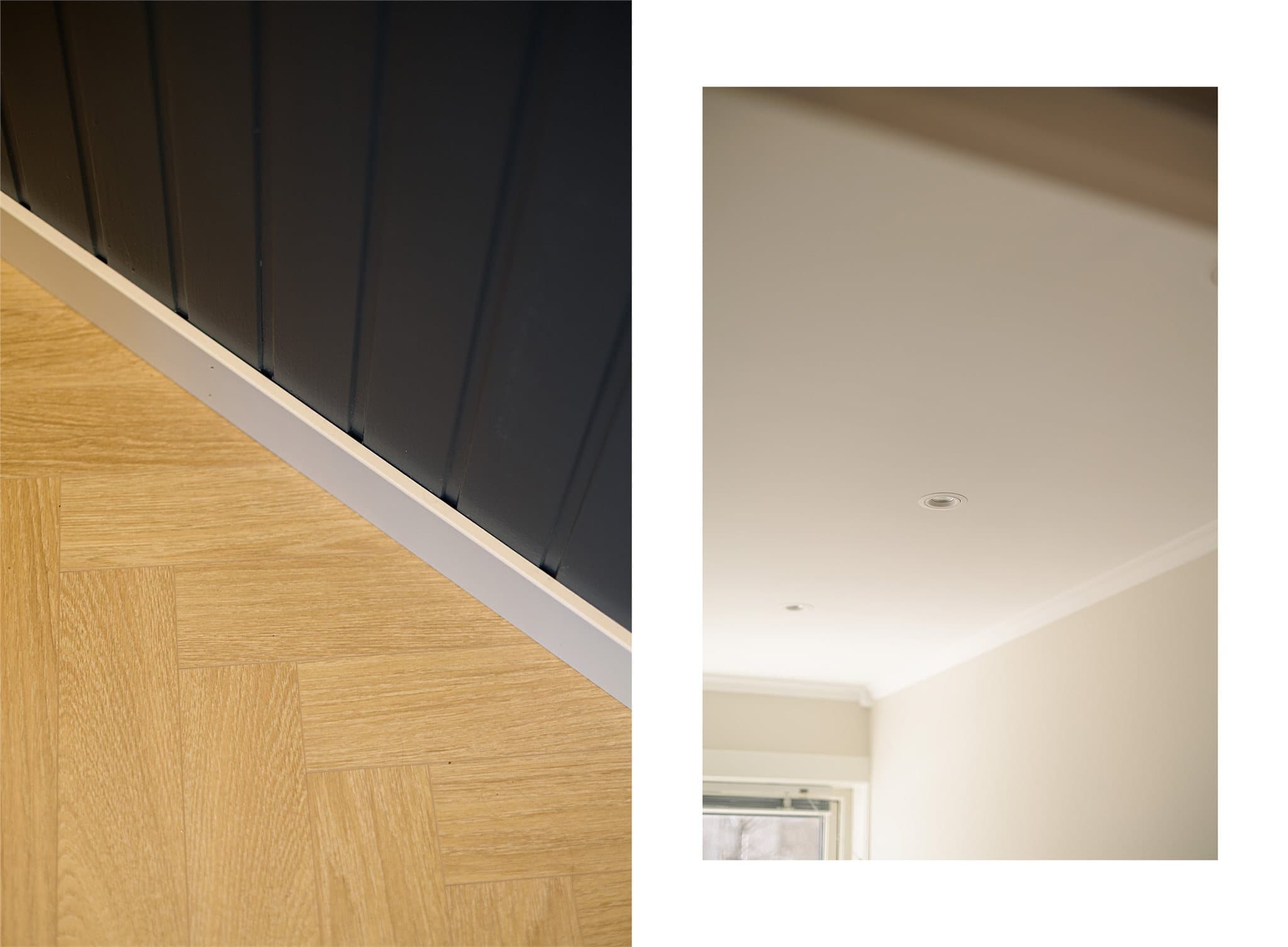 Her er det oppgradert med fiskebeinsgulv og downlights i himlingen. Ekslusive detaljer som gir et unikt preg.