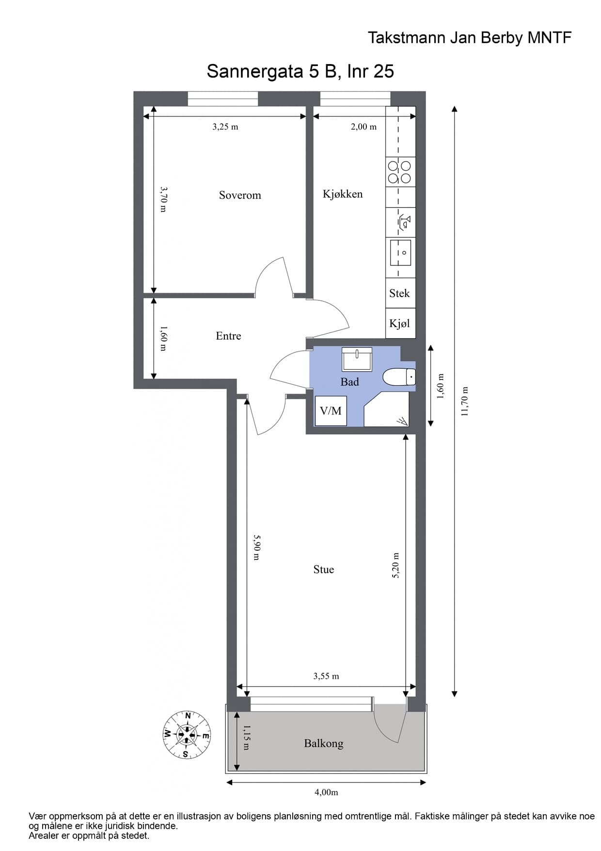 Plantegning. I tillegg medfølger én bod i kjeller og én på loft.