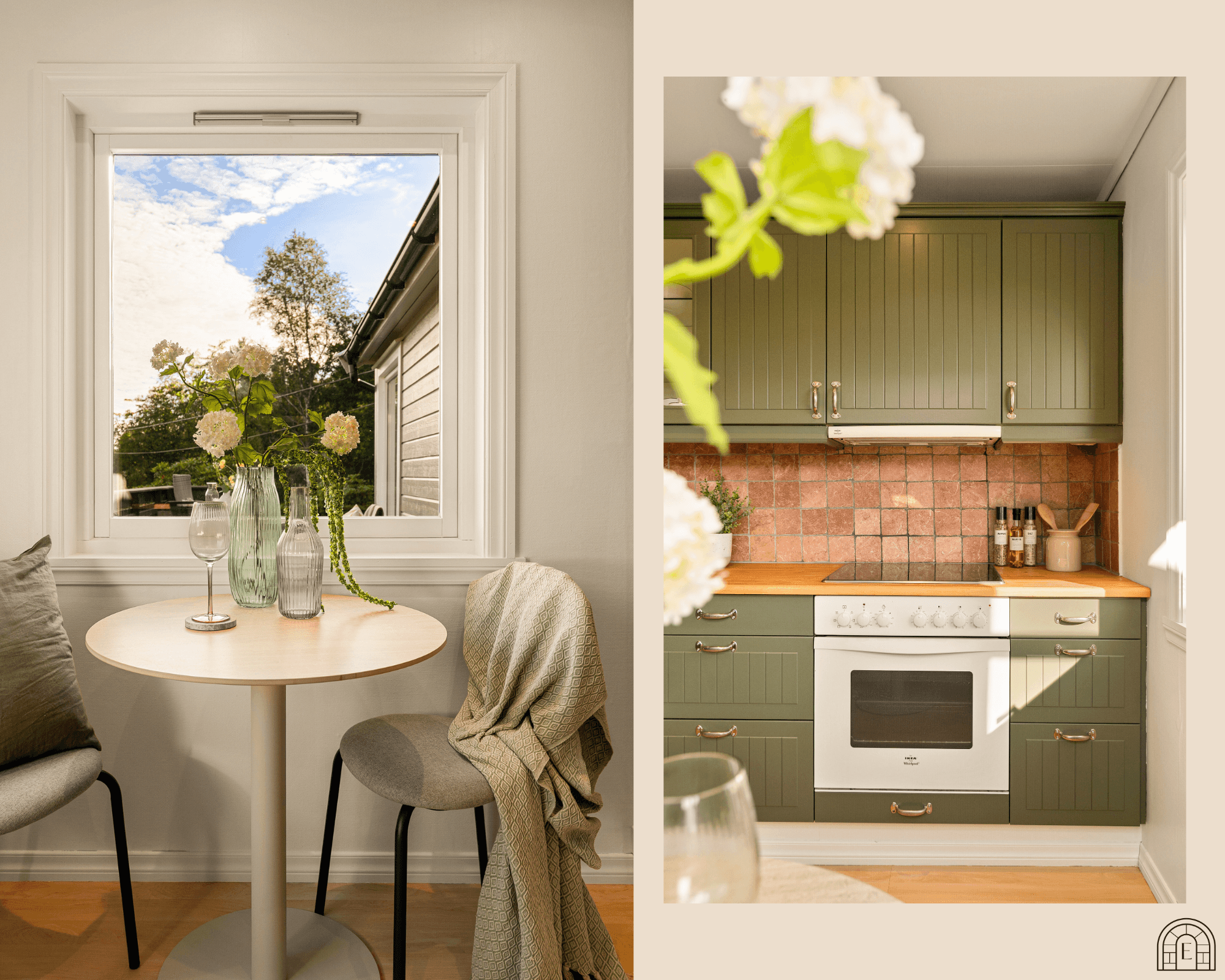 - Hyggelig med plass til et frokostbord -