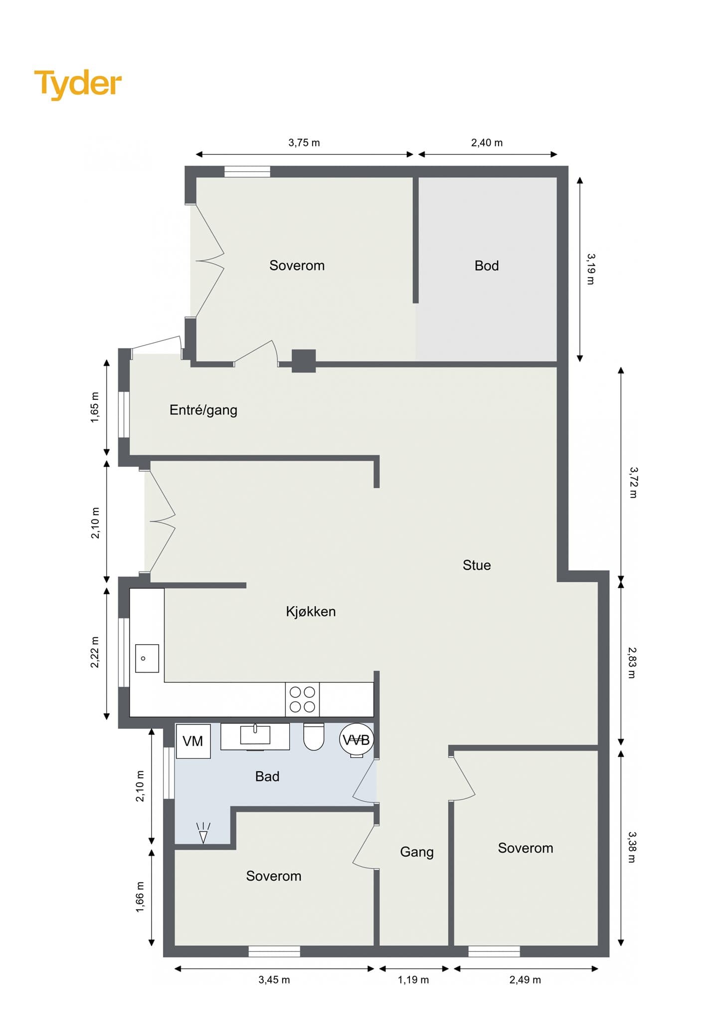 Plantegning Underetasje