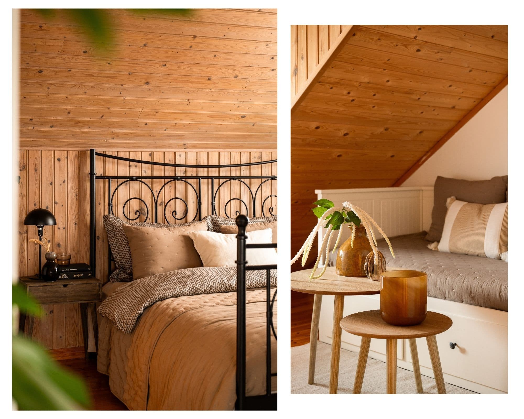 I loftetasjen har man to innredede rom og et kott.