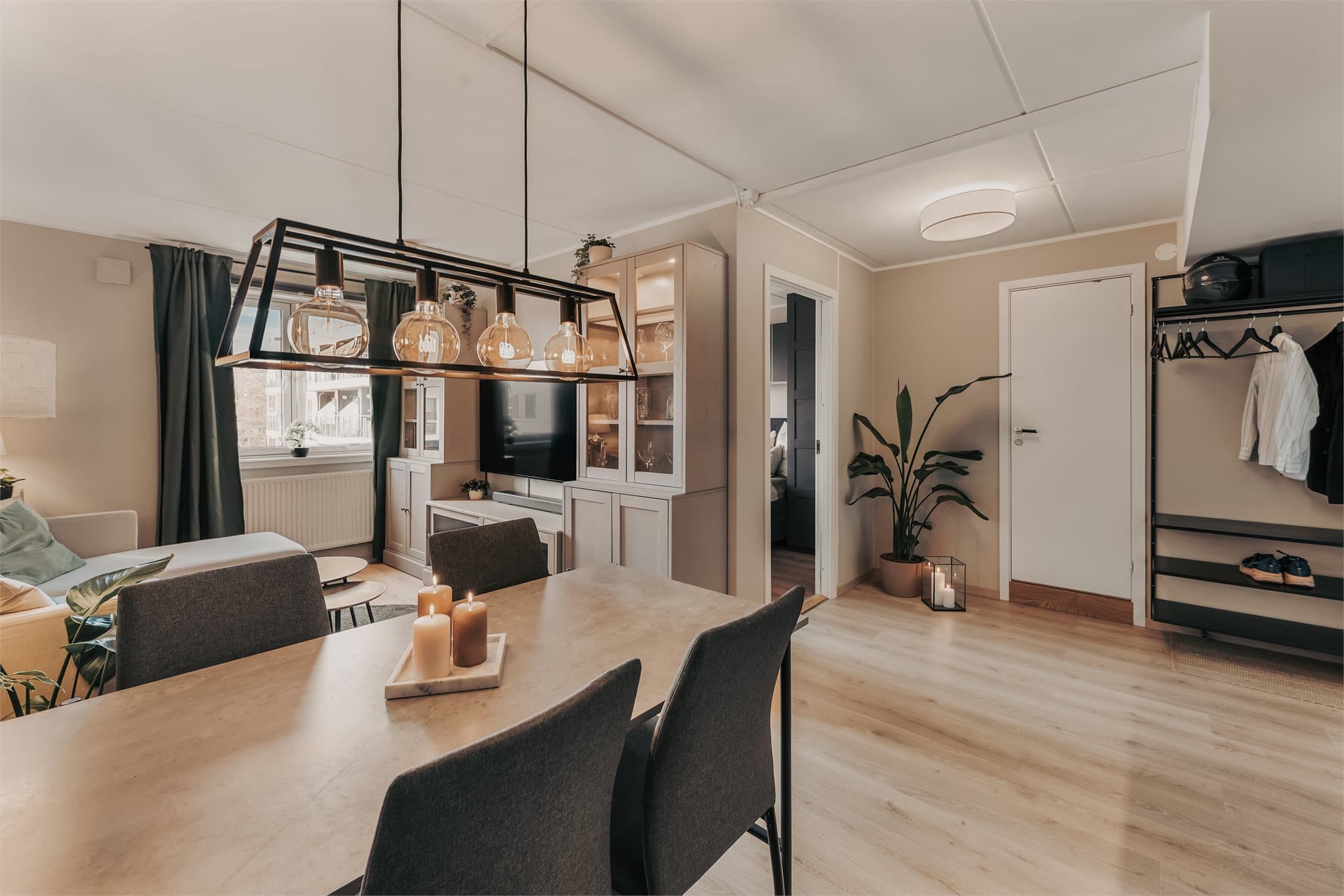 Lave felleskostnader med strøm, varmtvann og fjernvarme inkludert.