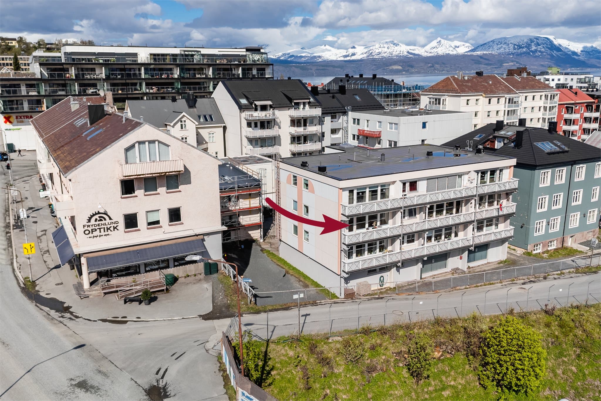 Leiligheten ligger i 2. etasje i Industriveien 3