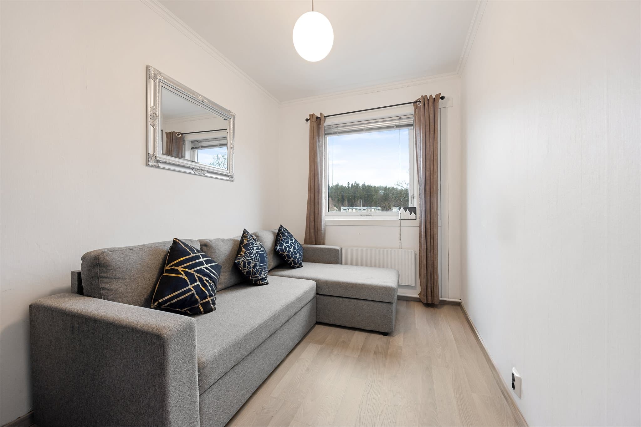 Det tredje soverommet kan også benyttes som hobbyrom eller en ekstra TV-stue.