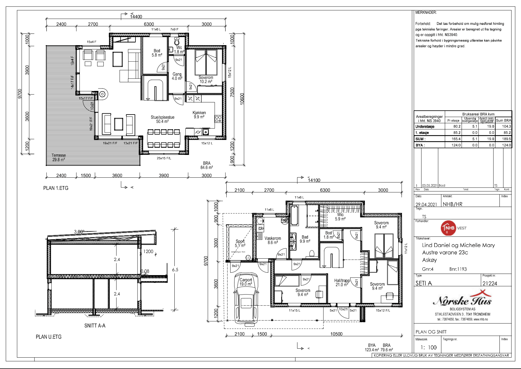 - Boligen går over to plan, med en smart og veltenkt planløsning -