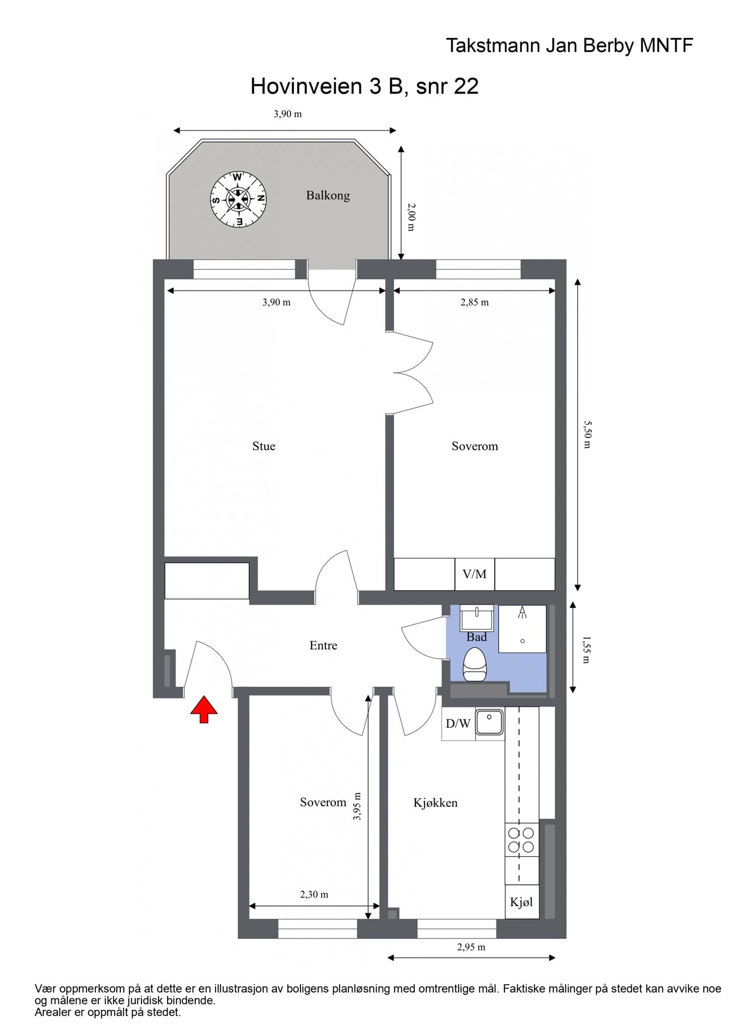 Plantegning. I tillegg medfølger bod i kjeller og på loft.
