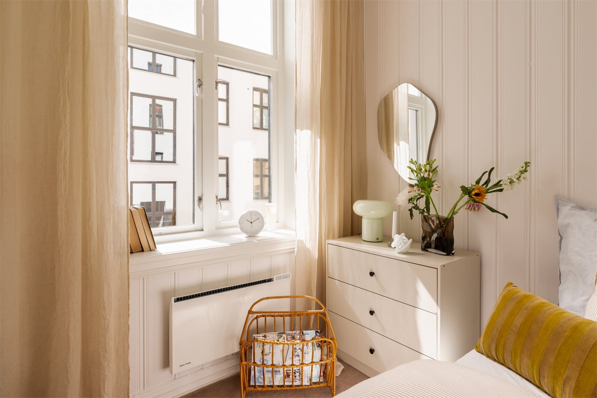 Her sover du godt inn mot rolig bakgård.