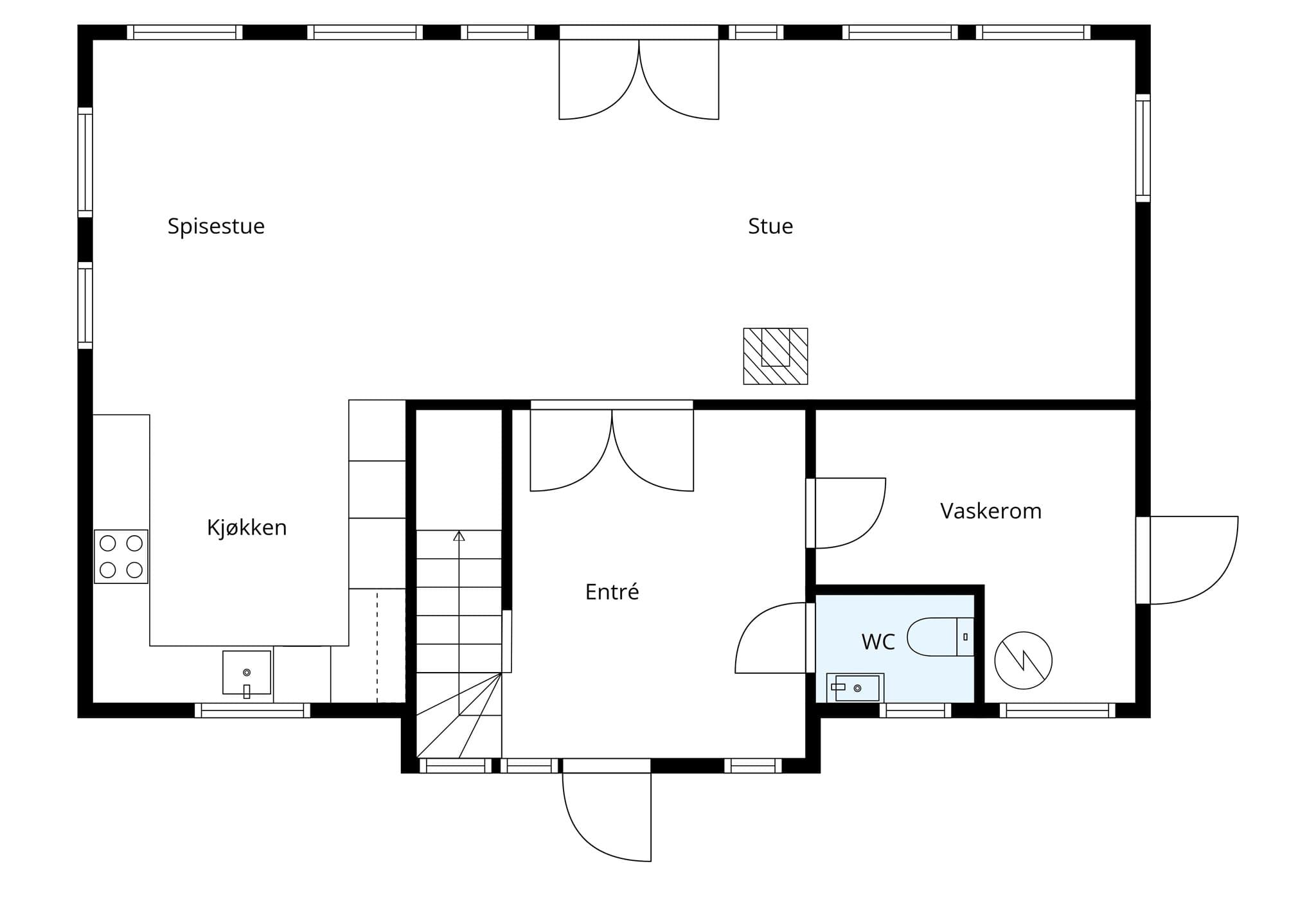 Plantegning 1.etasje.