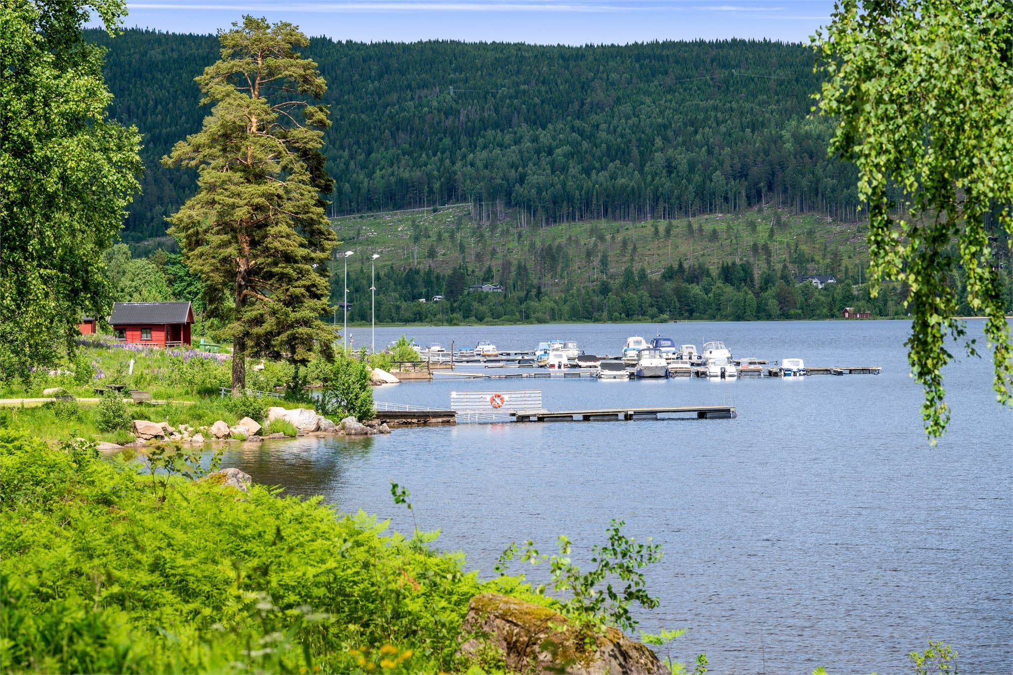 Her ligger alt til rette for ekte sommerminner – morgenbad fra brygga, piknik i gresset og rolige kvelder med utsikt over den vakre Hurdalssjøen.