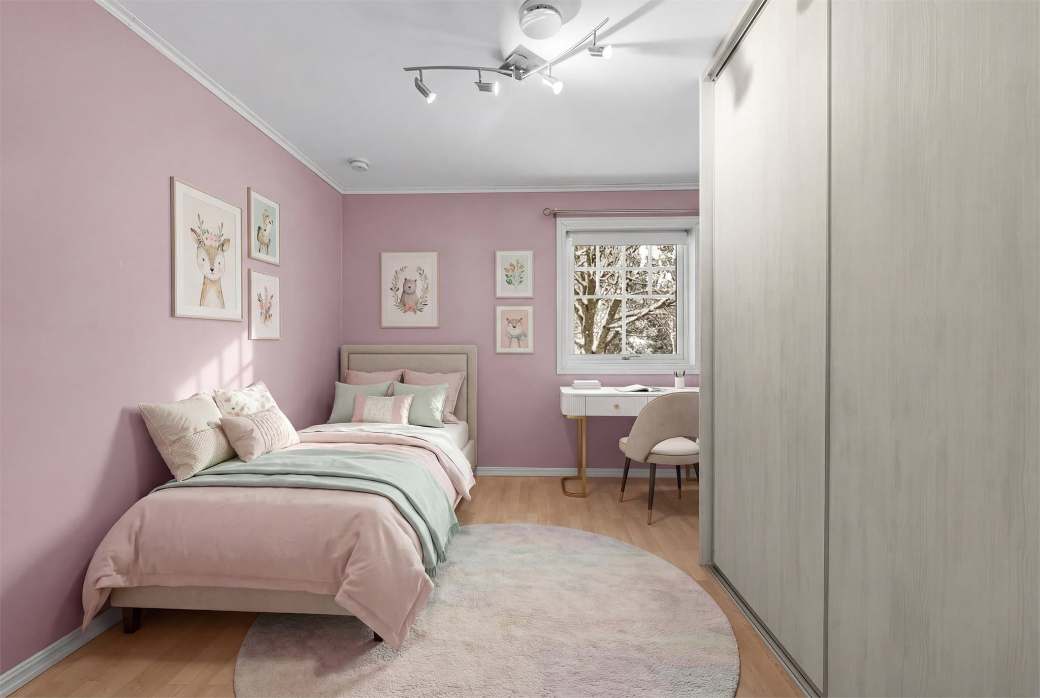 Soverommene har god plass til både klesoppbevaring, seng, og annet enkelt møblement.