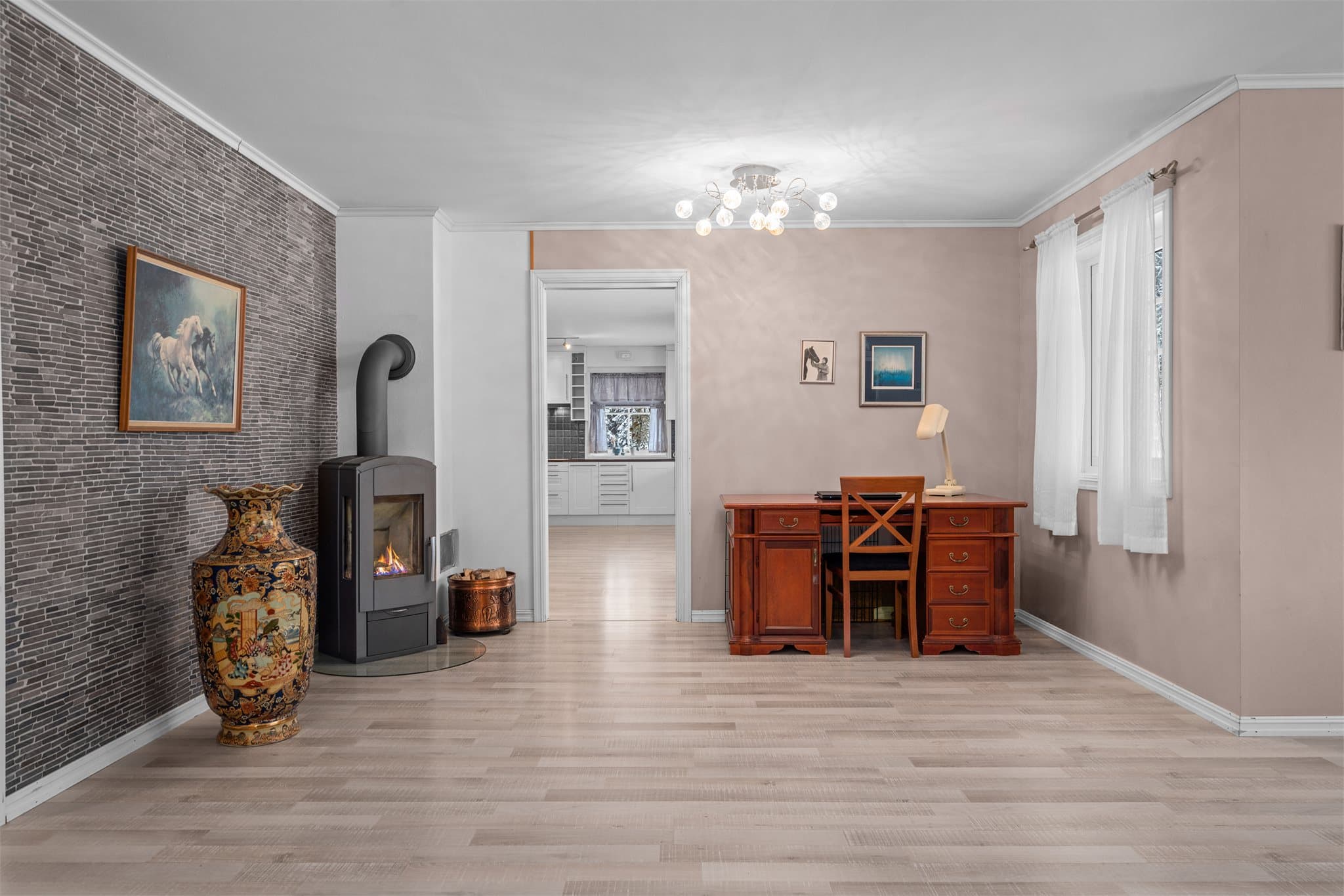 Peisovn som varmer godt på kalde vinterdager.