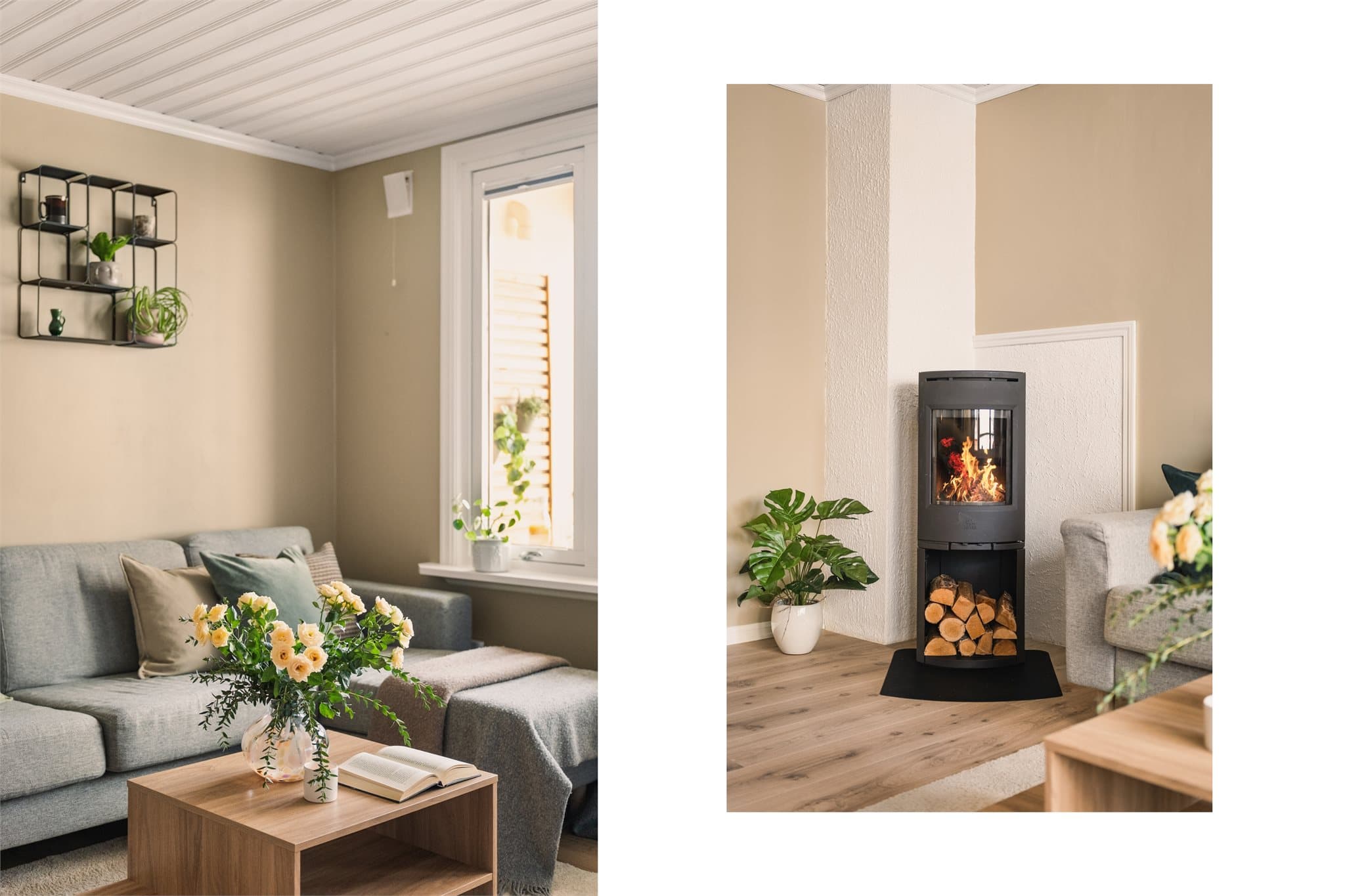 - Leiligheten har peisovn i stuen, som bidrar til lavere strømutgifter -